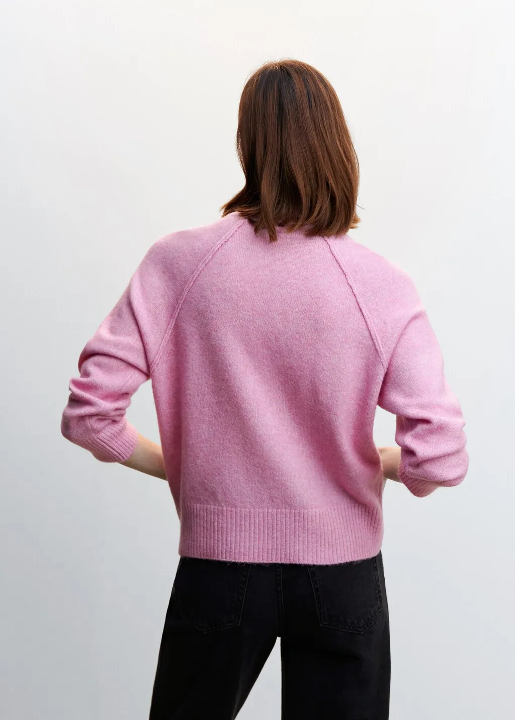Pullover collo alto cuciture