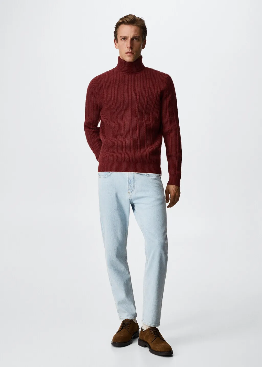 Pullover collo alto strutturato