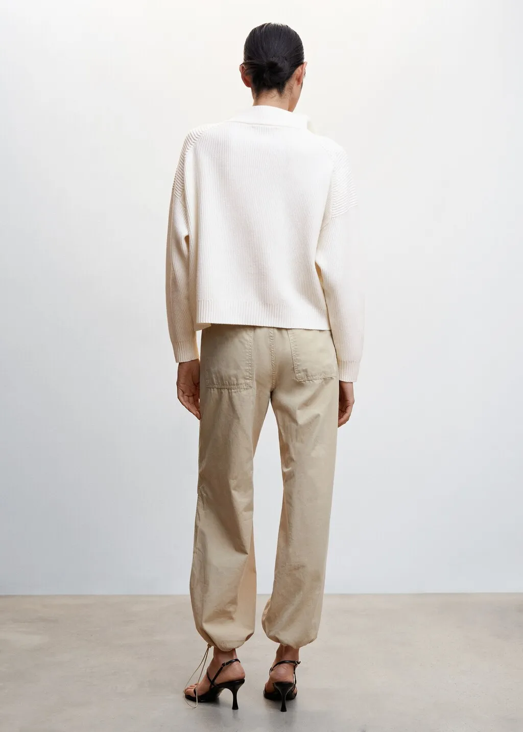 Pullover collo alto zip