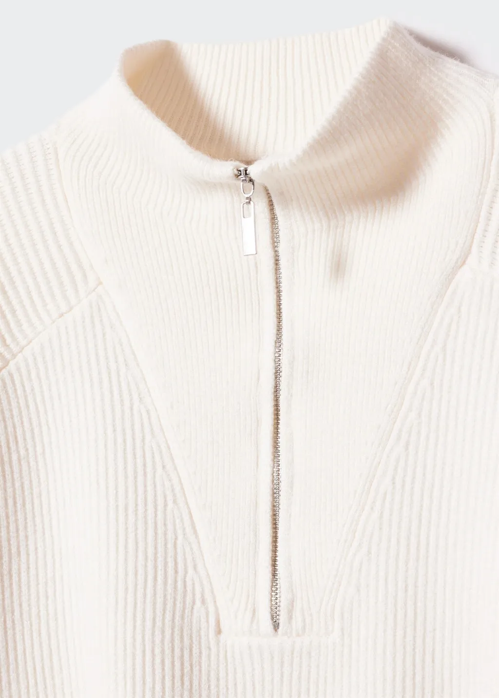 Pullover collo alto zip