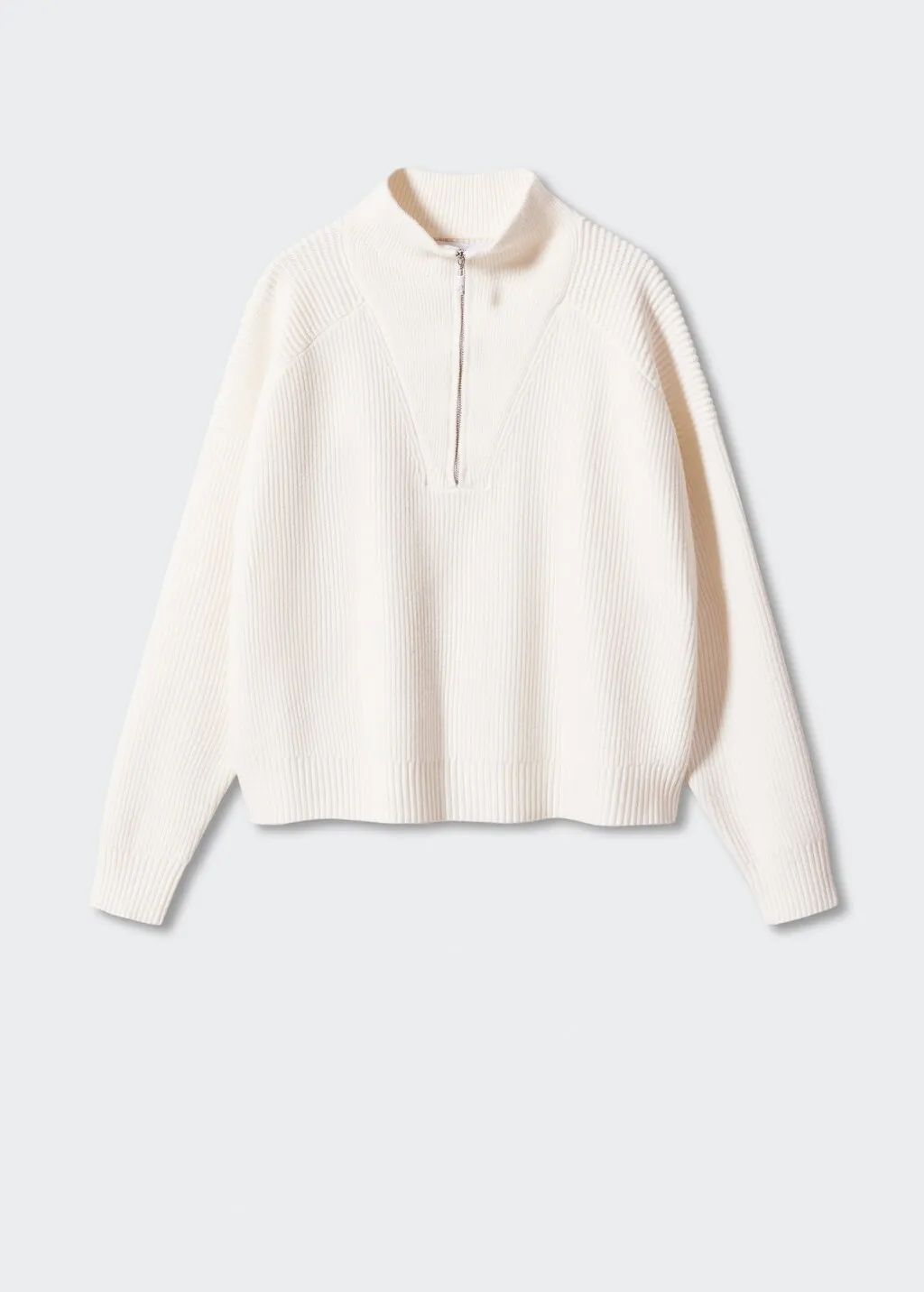 Pullover collo alto zip
