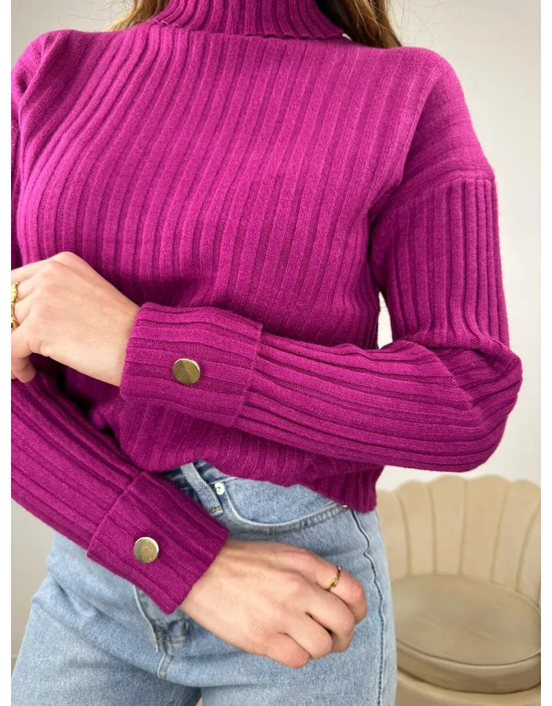 PULLOVER COSTE MAGENTA