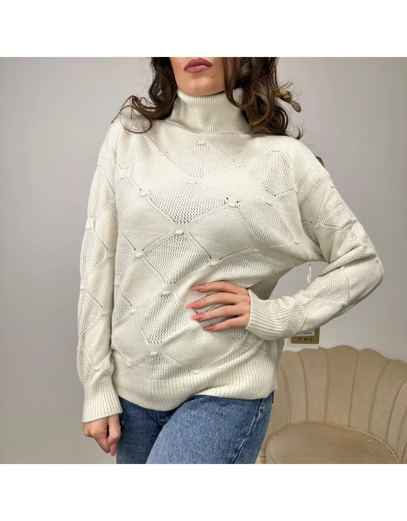 PULLOVER DOLCE VITA ROMBI BEIGE