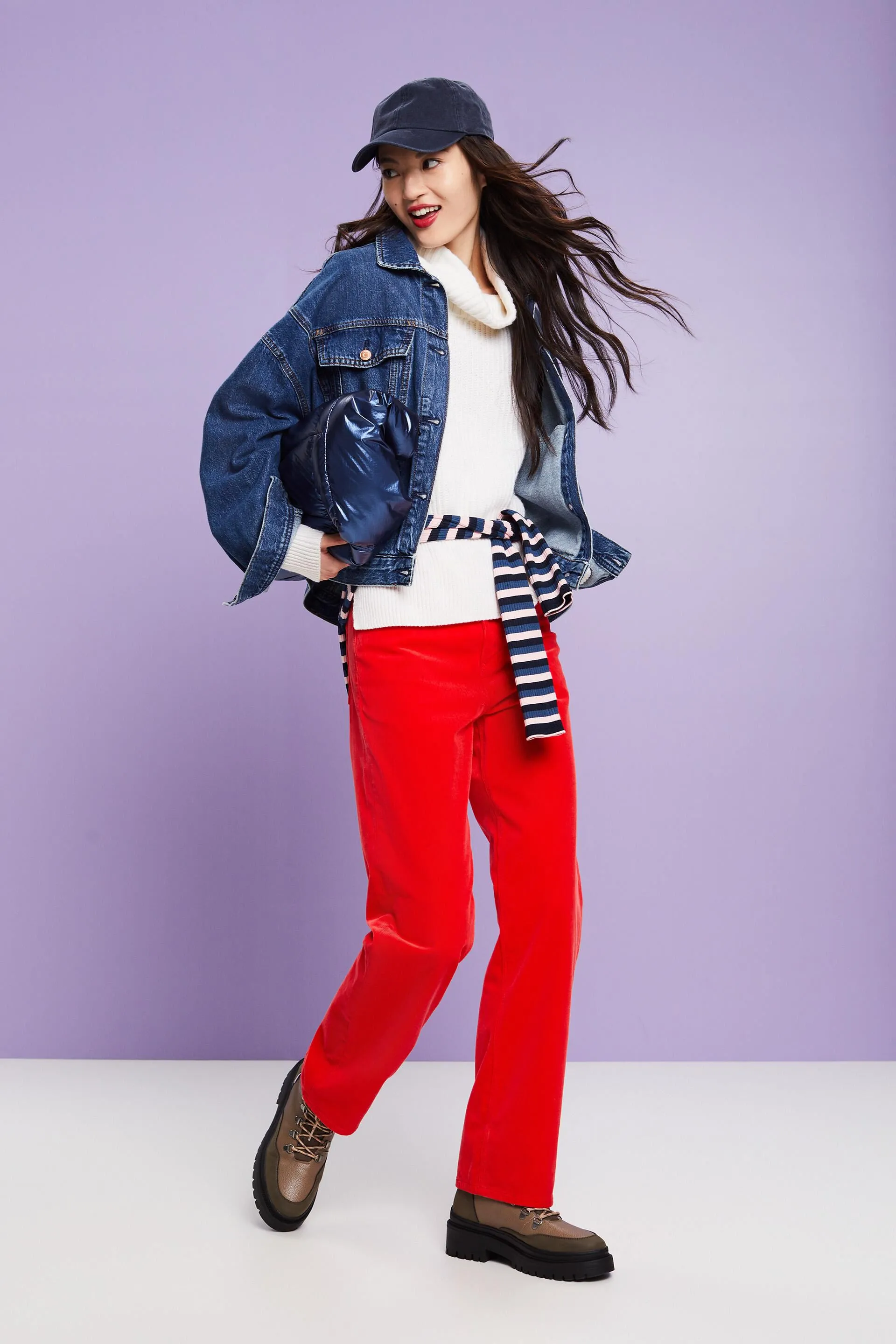 Pullover dolcevita in maglia a coste