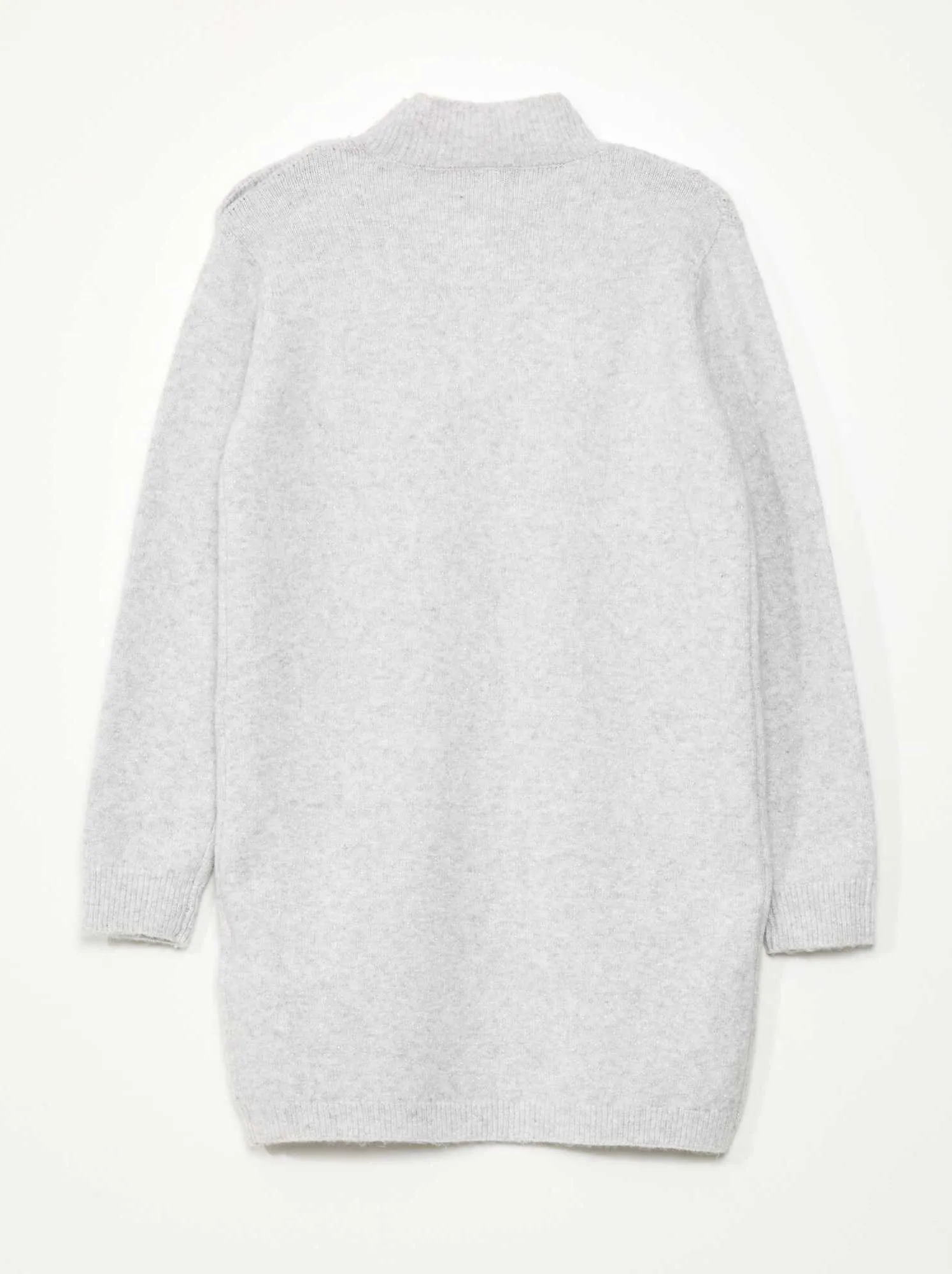 Pullover in maglia a collo alto - GRIGIO