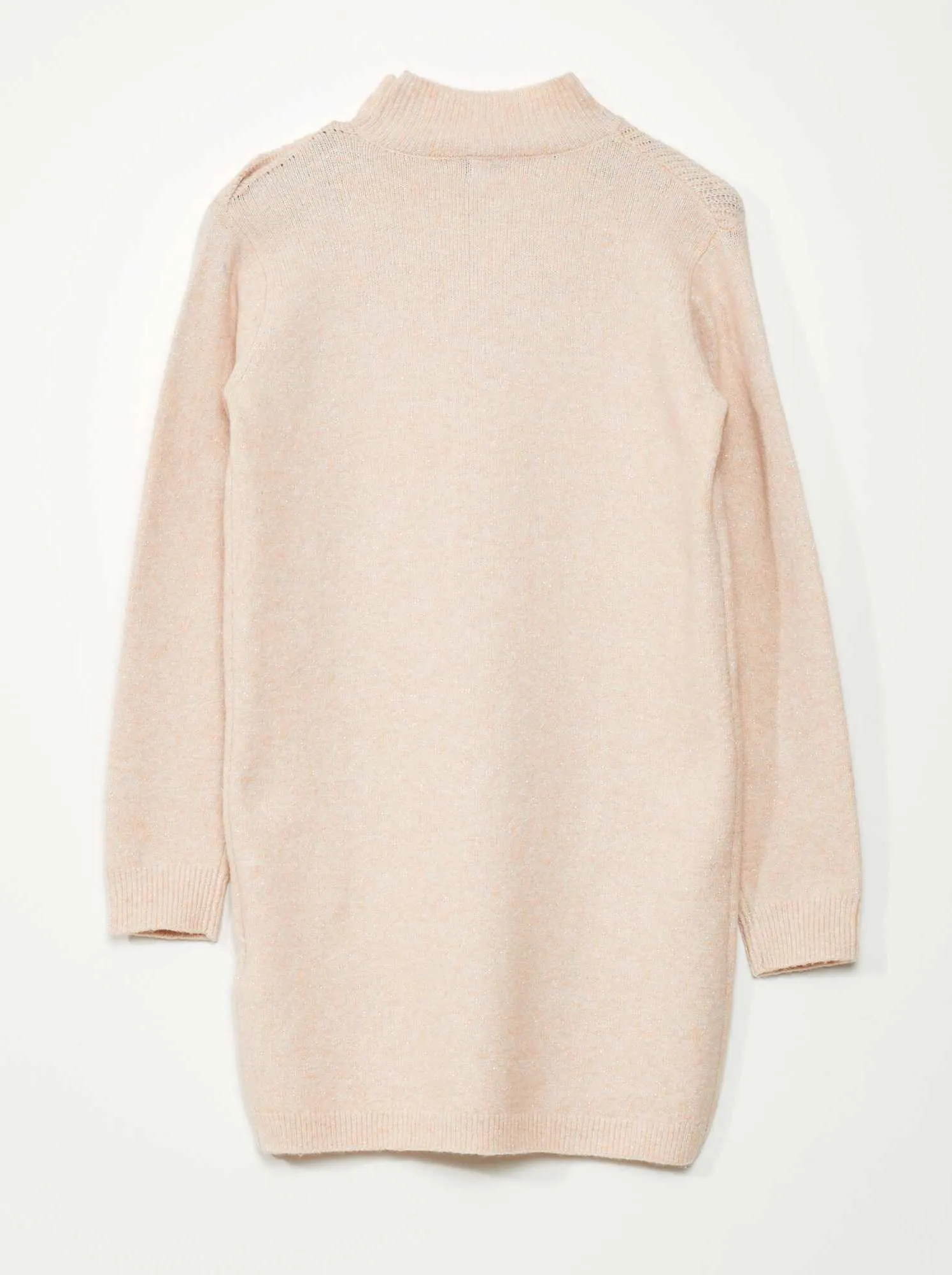 Pullover in maglia a collo alto - ROSA