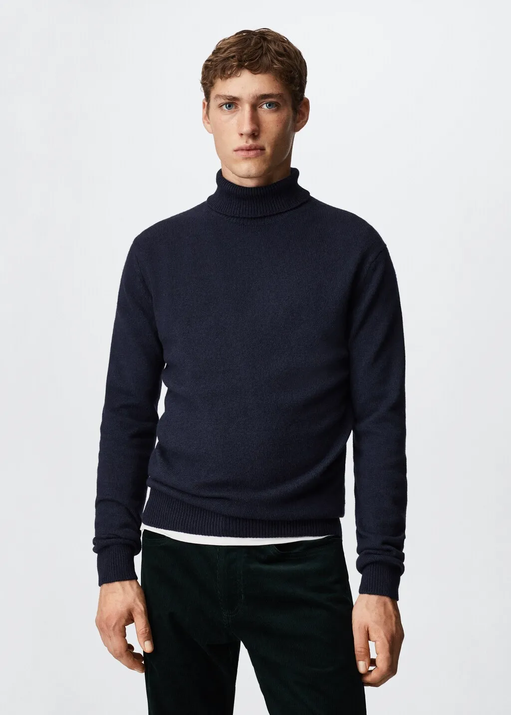 Pullover lana collo alto