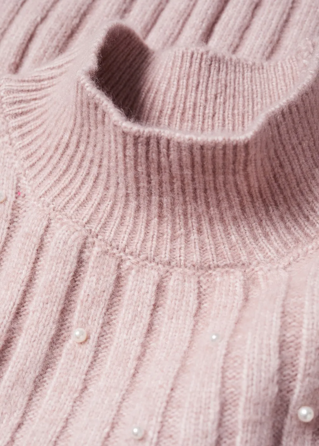 Pullover perle collo alto