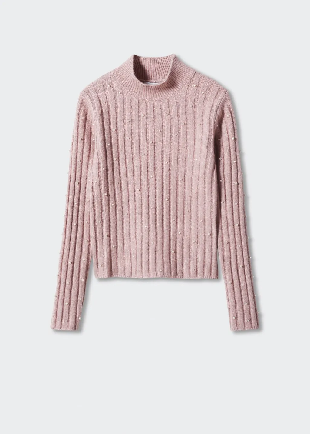 Pullover perle collo alto