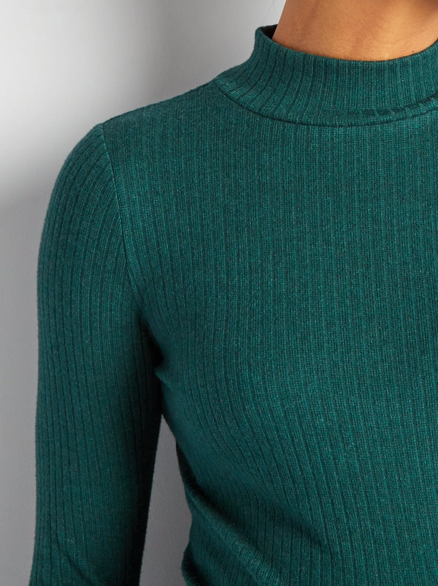 Pullover premaman a collo alto - VERDE