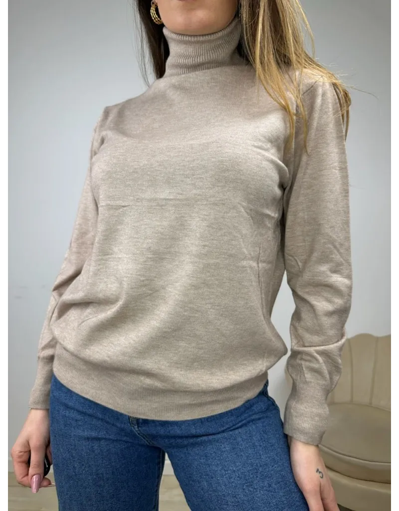 PULLOVER SIMPLY MAXI CAMEL