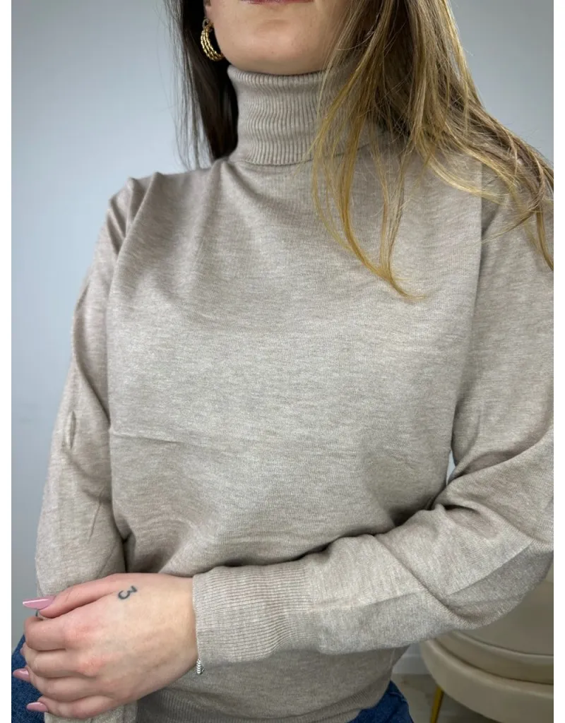 PULLOVER SIMPLY MAXI CAMEL