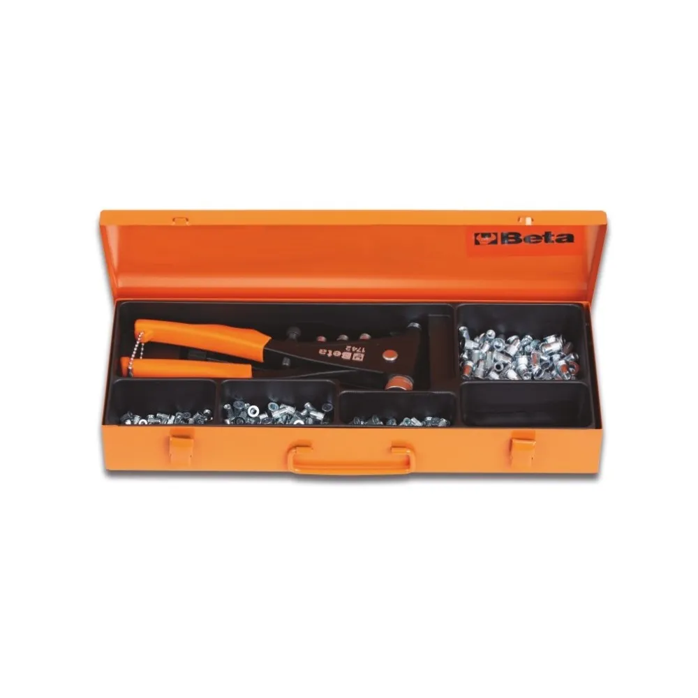 Rivettatrice per rivetti filettati con 400 rivetti - Beta 1742/C4