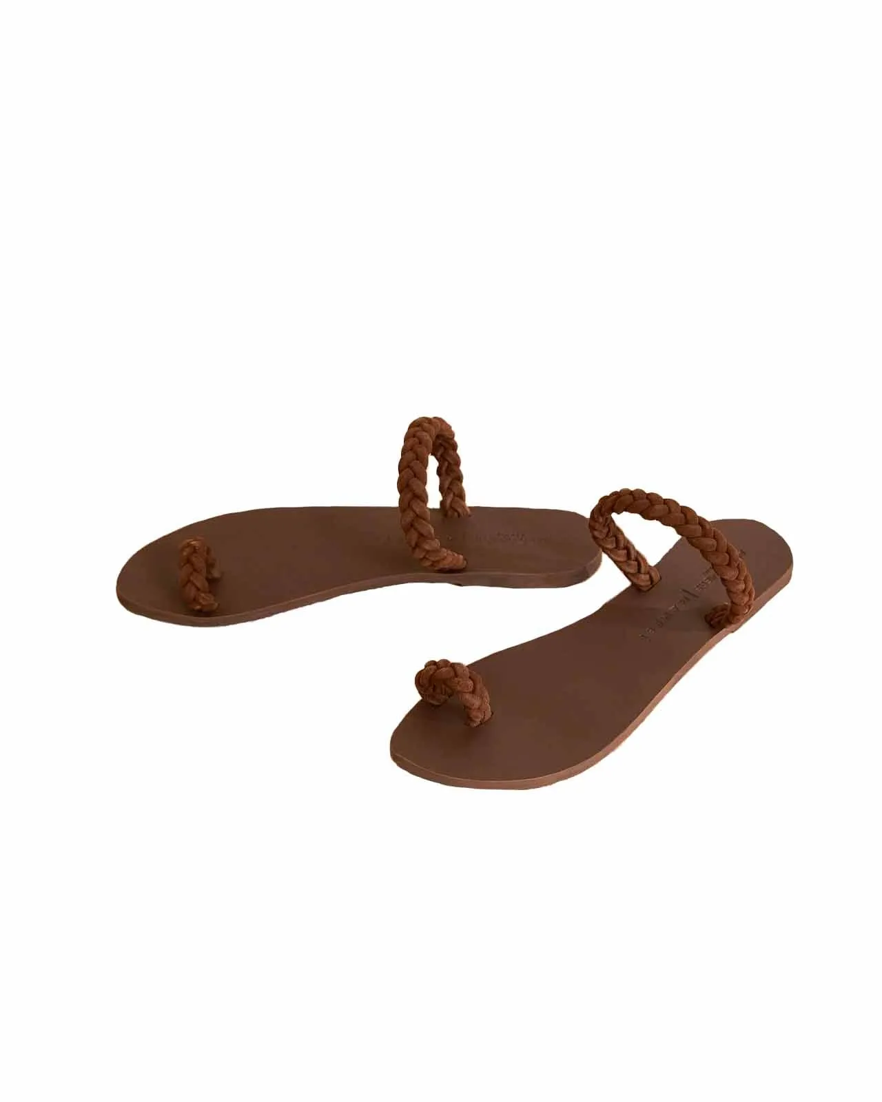 Sandalo braided pelle chocolate
