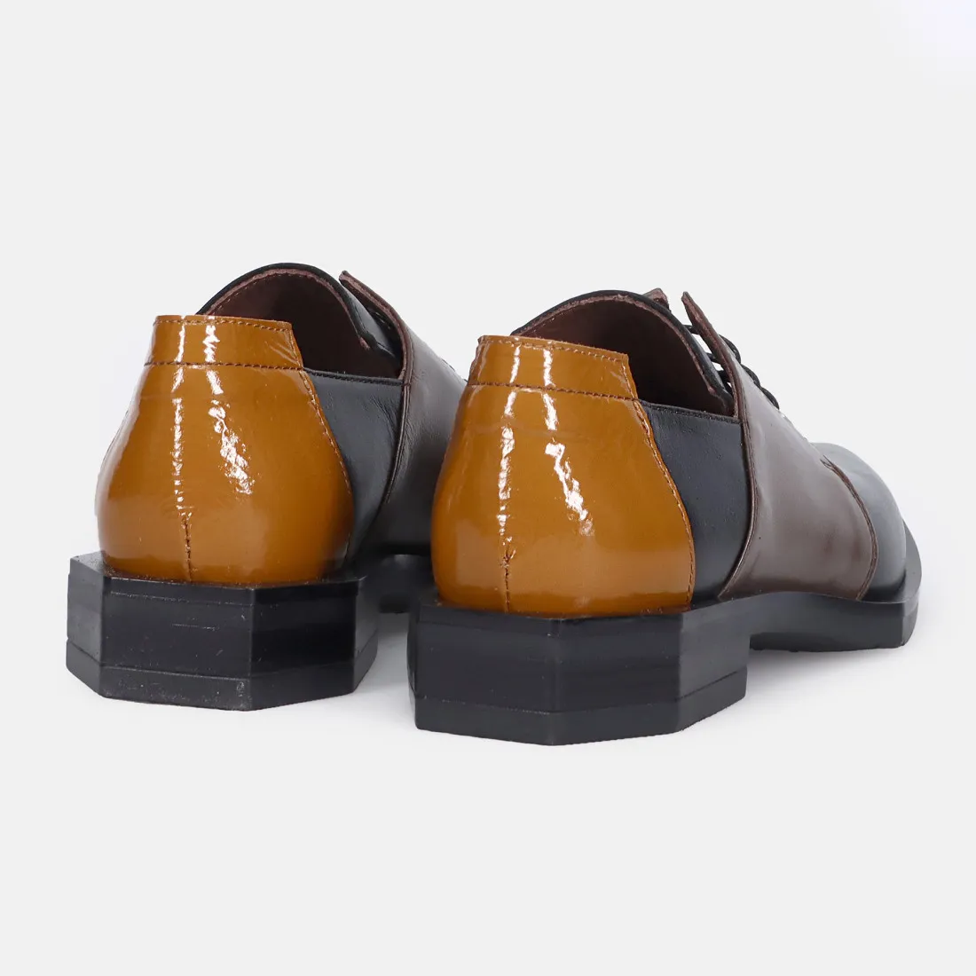 Scarpa da donna Le Bohemien ocra, nero e tortora in pelle