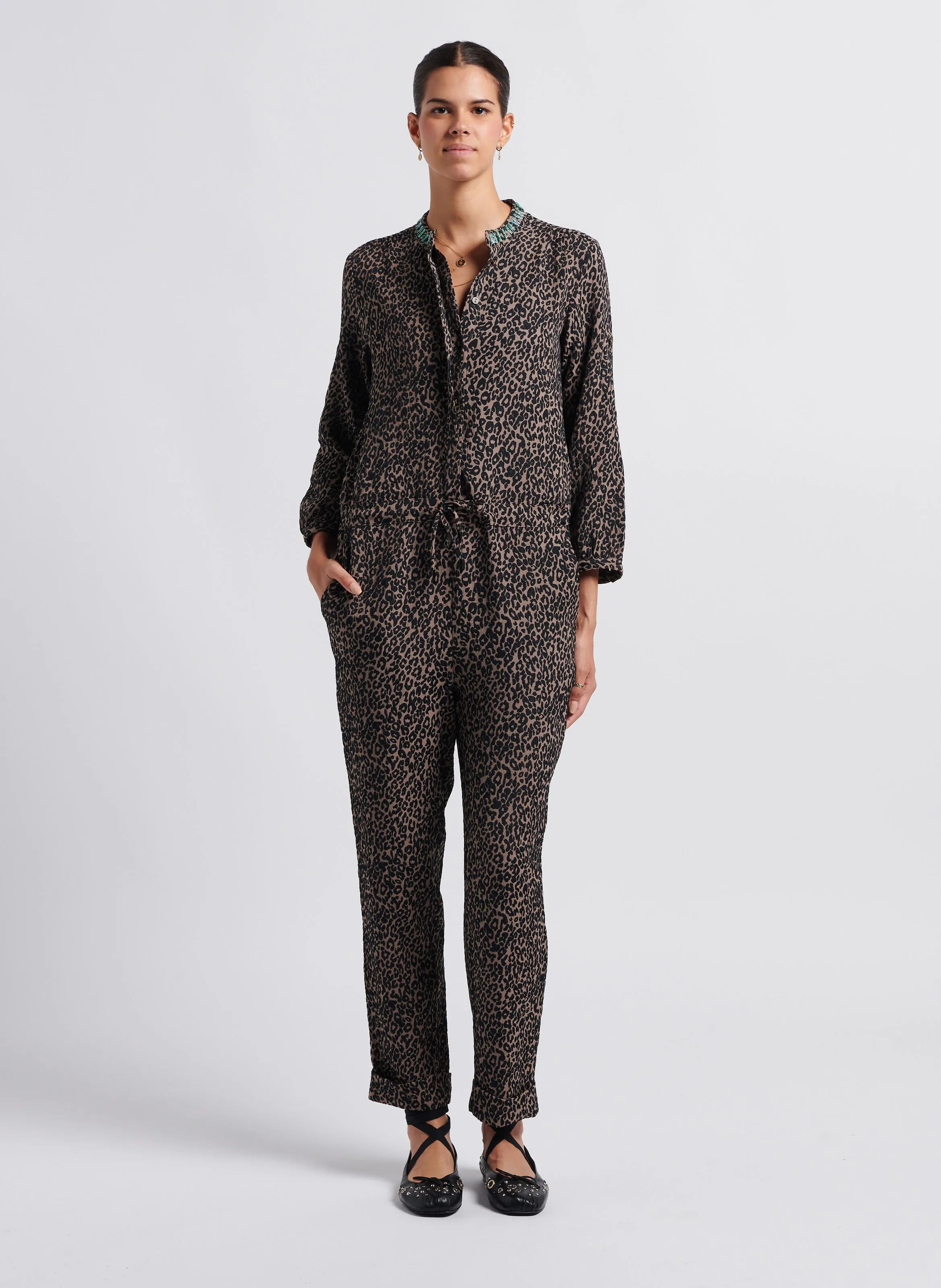  SCOTCH AND SODA   Tuta stampata con scollo tondo | Beige