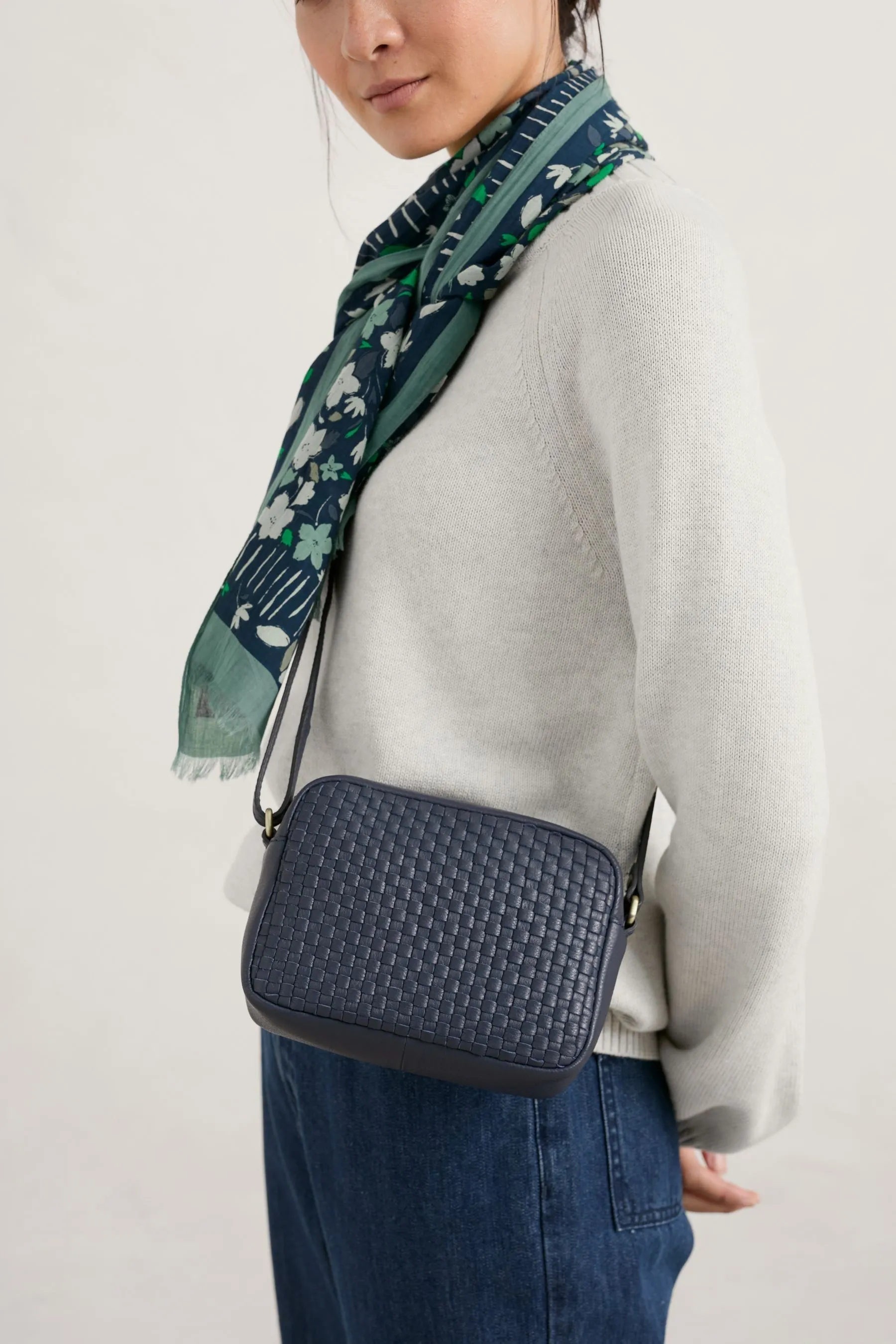 Seasalt - Cornwall - Borsa a tracolla in pelle intrecciata
