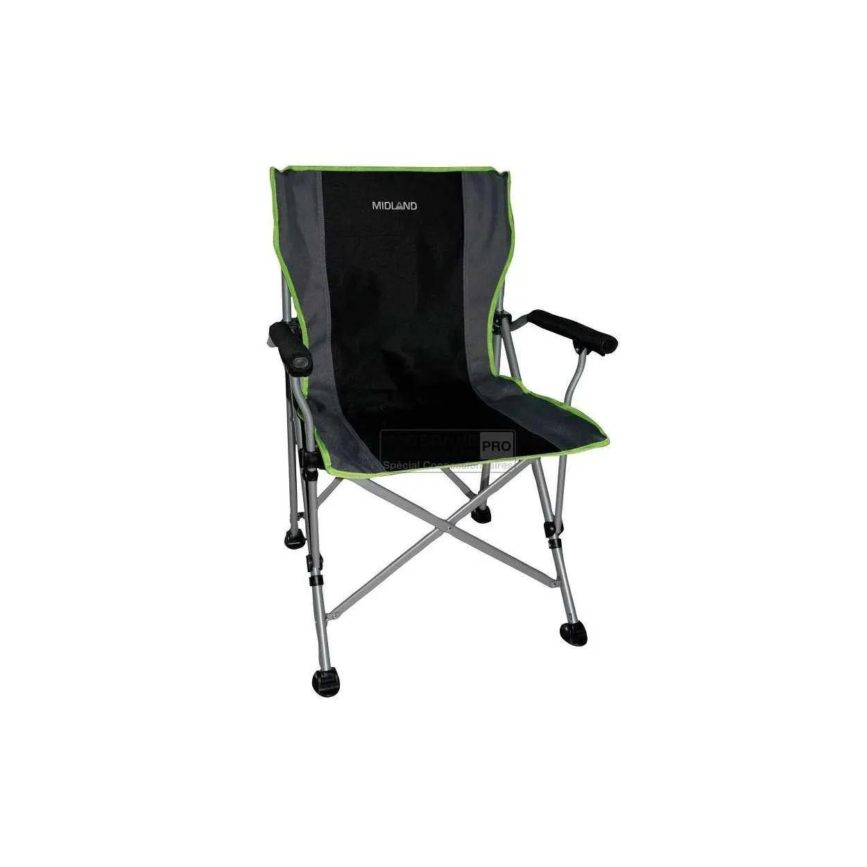 Sedia Pieghevole da campeggio Easy life Midland  grigio/verde