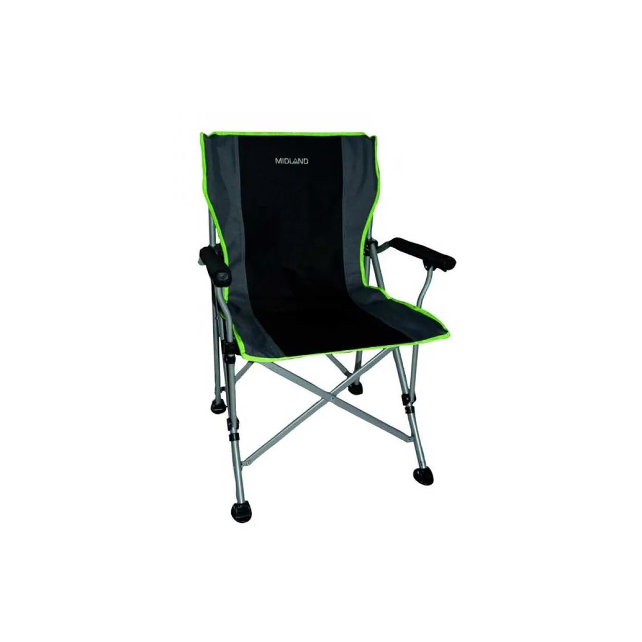 Sedia Pieghevole da campeggio Easy life Midland  grigio/verde