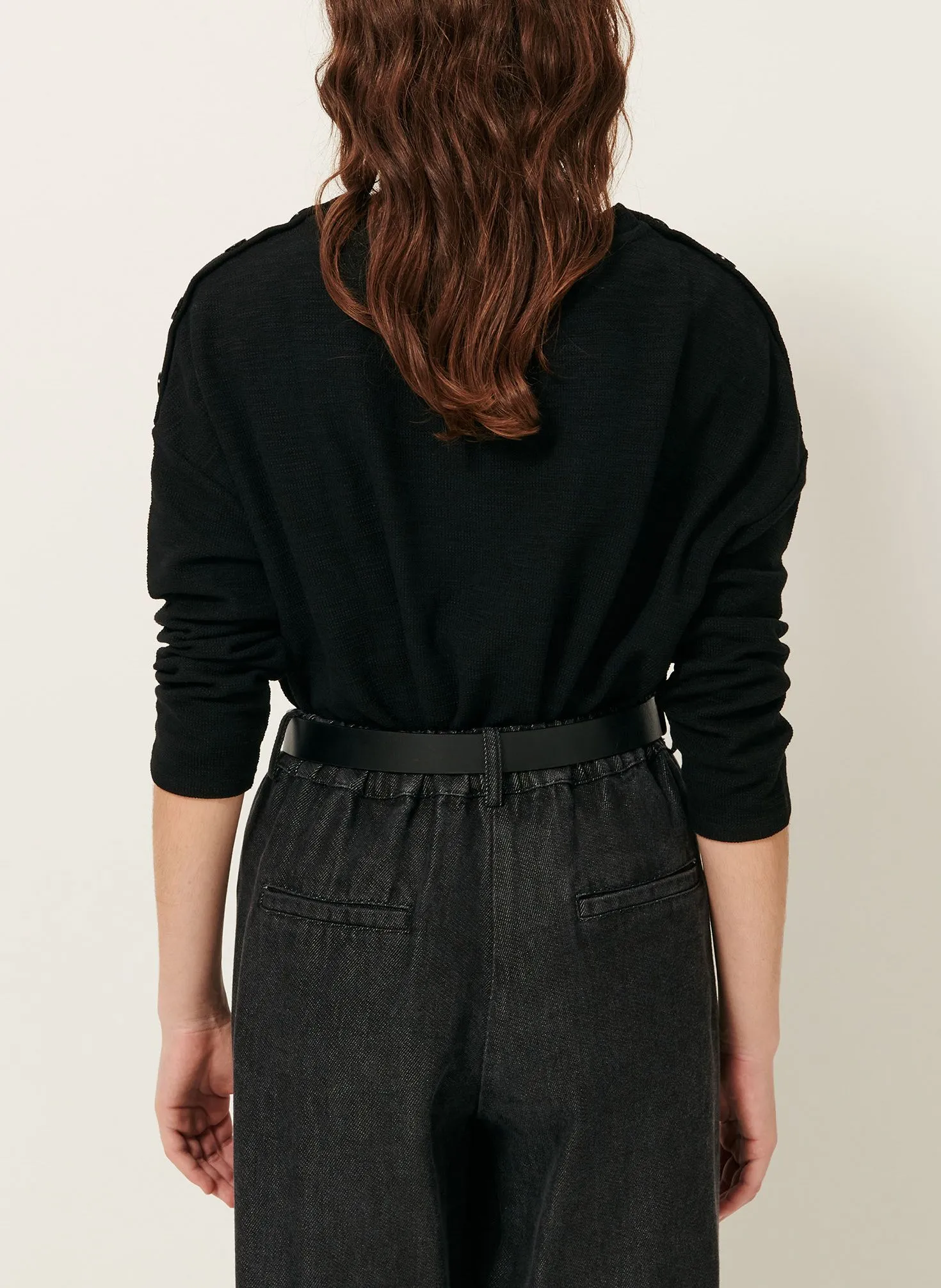  SESSUN   AUSTIN - Maglione scollo tondo in misto cotone | Nero