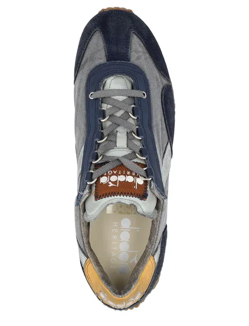 Sneaker Diadora Heritage in canvas e pelle scamosciata blu