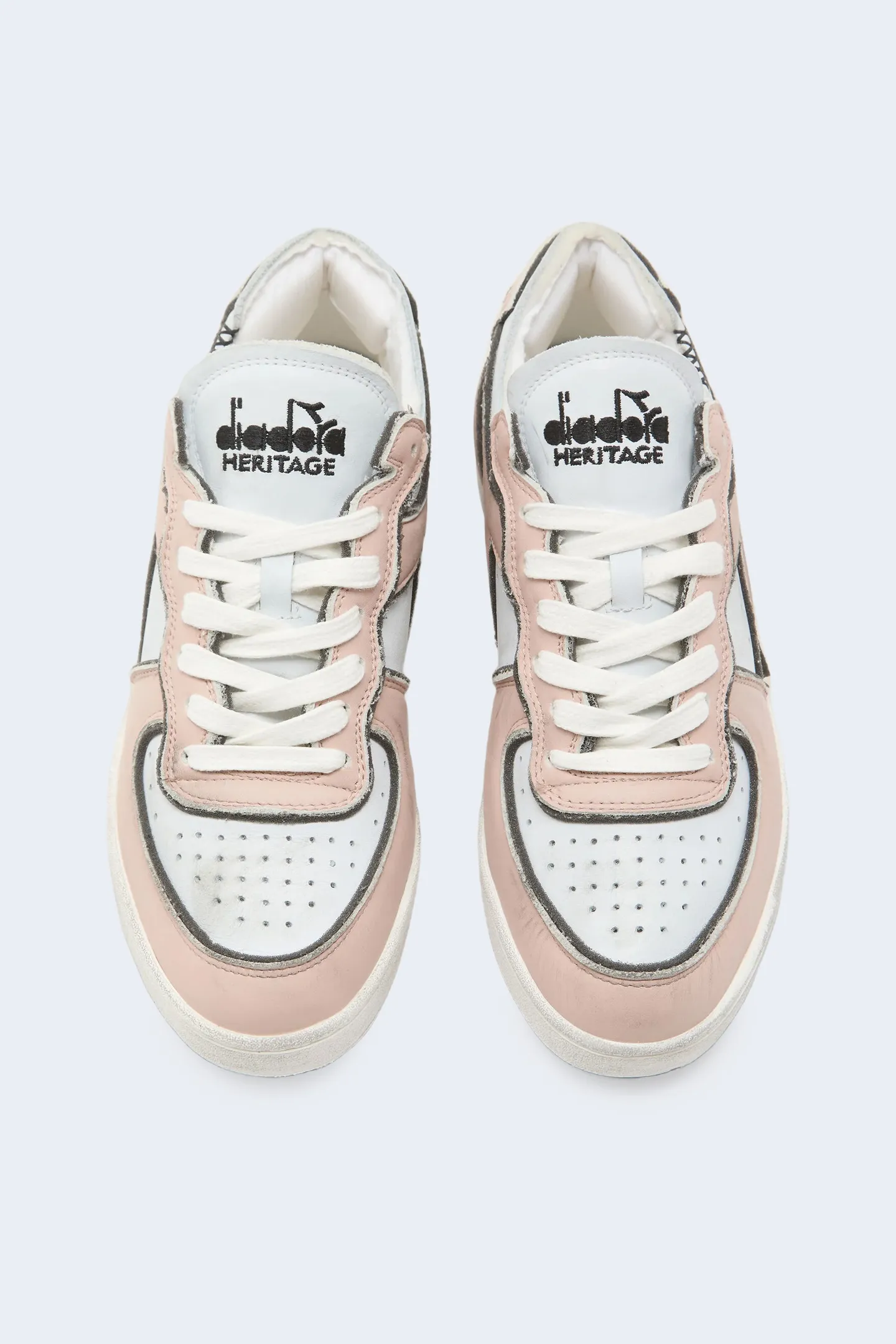 Sneakers Diadora Heritage mi basket row cut frame used Rosa