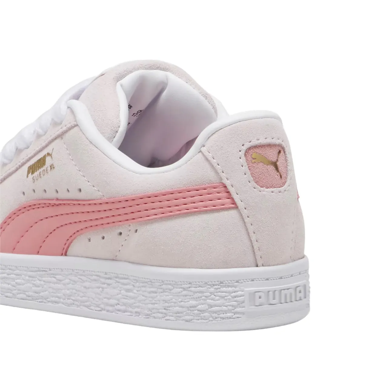 Sneakers scamosciata rosa con logo per bambina