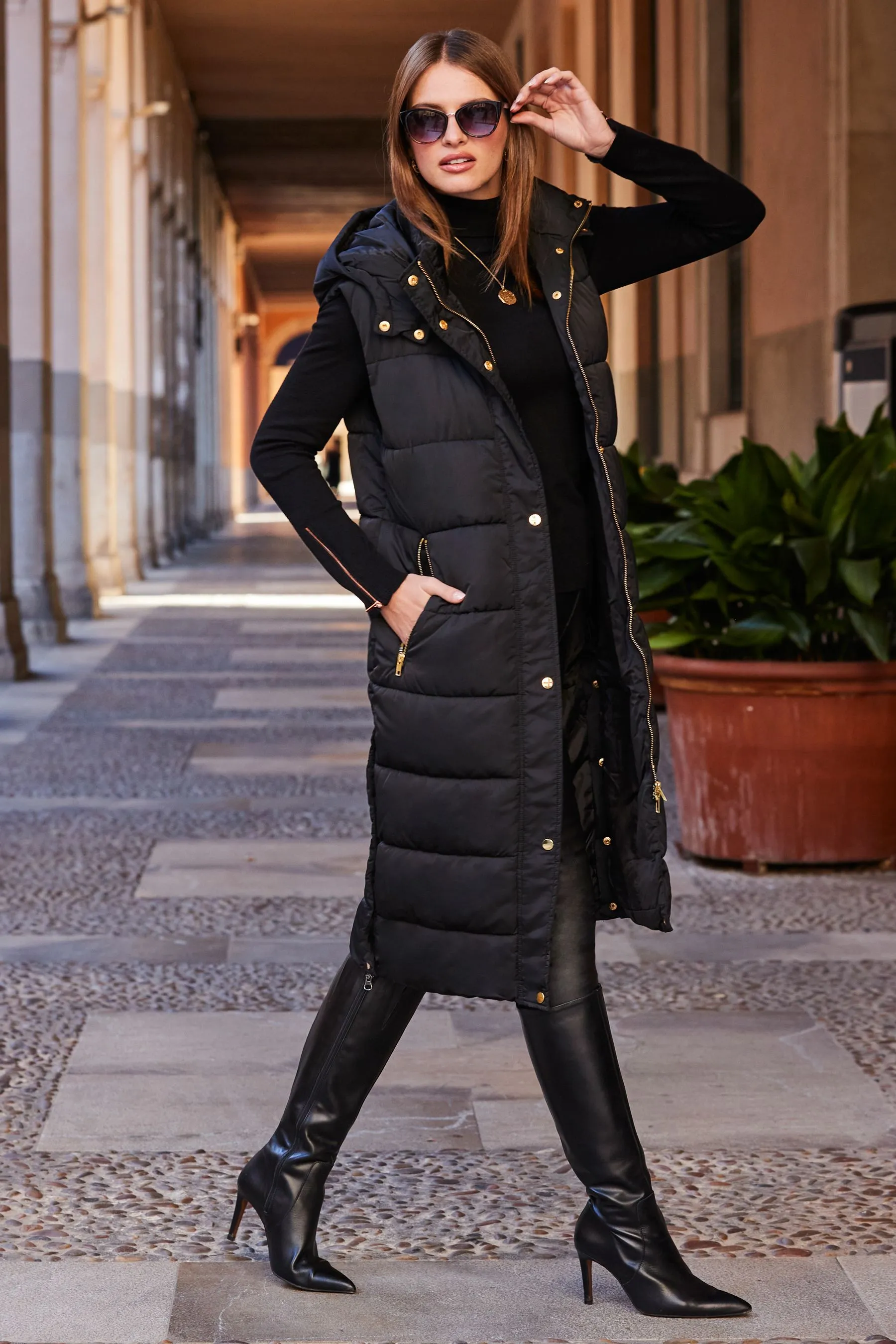 Sosandar - Gilet imbottito lungo