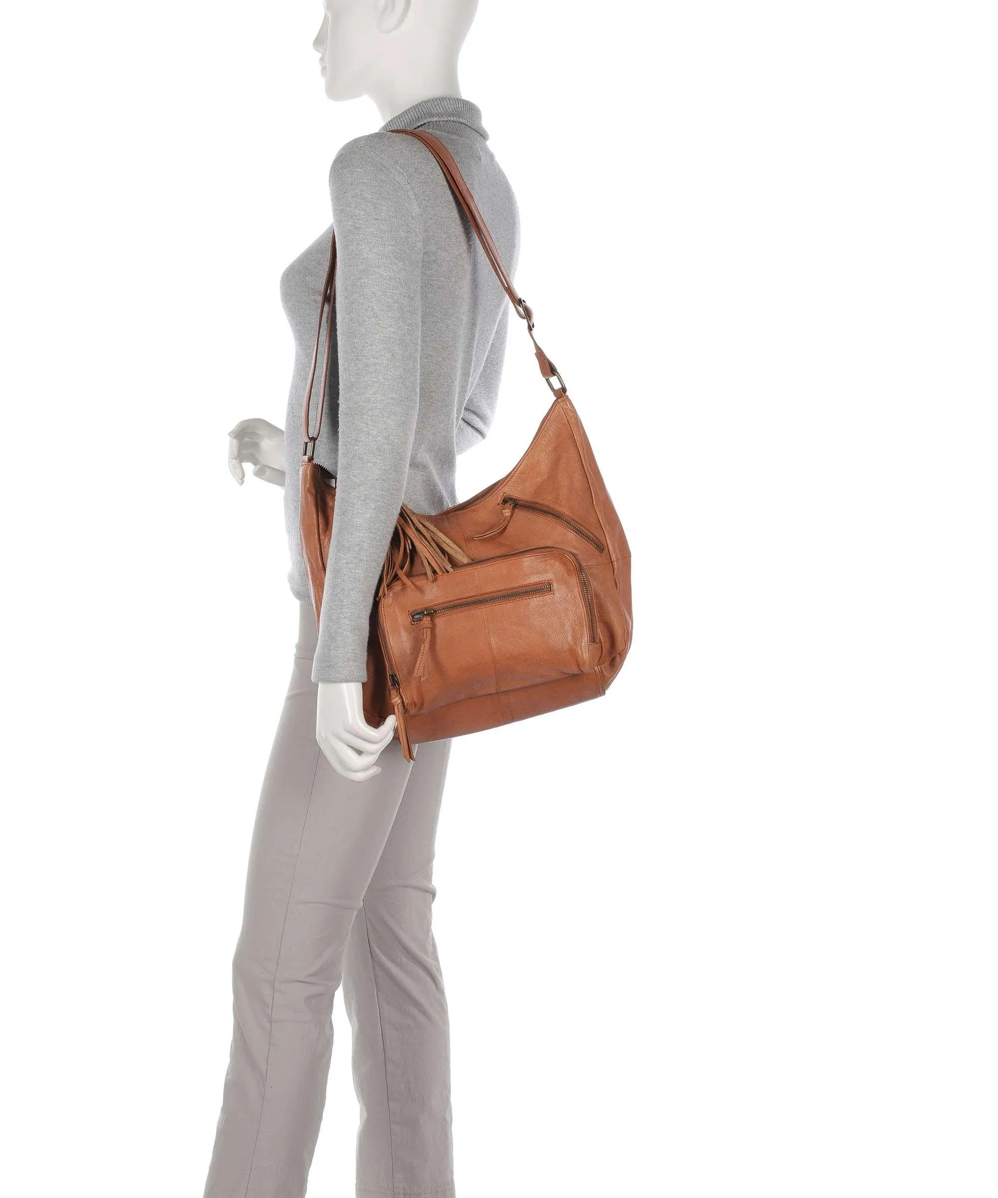  Still Nordic Jessy Borsa hobo pelle granulata cognac  