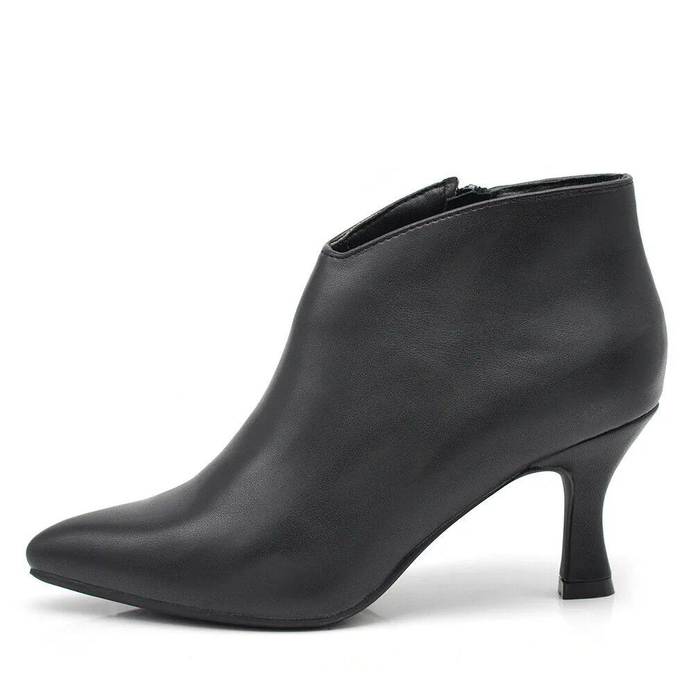 Stivaletti Donna Tronchetti da Donna A Punta Tacco Fino MP413-9 nero beige lilla