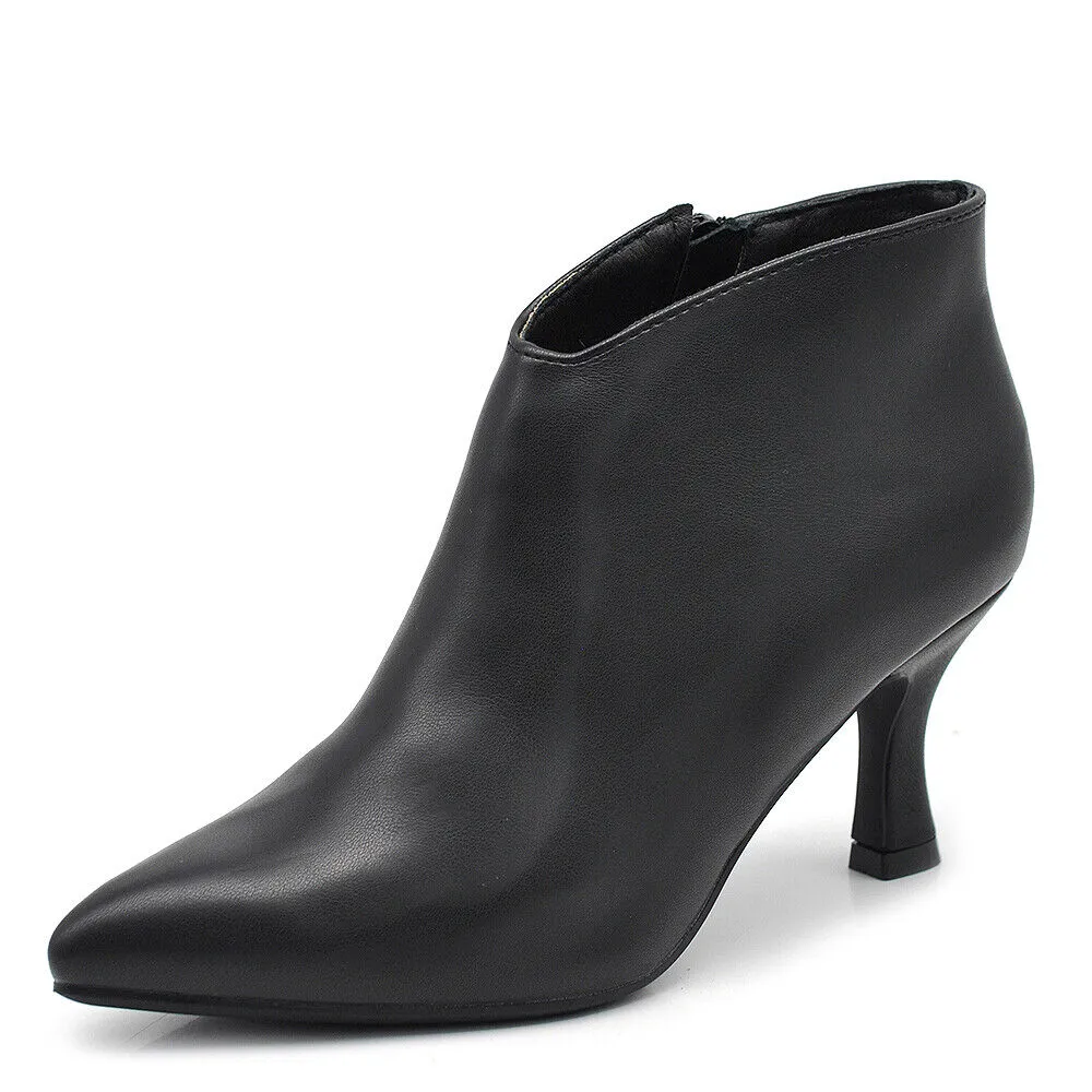 Stivaletti Donna Tronchetti da Donna A Punta Tacco Fino MP413-9 nero beige lilla