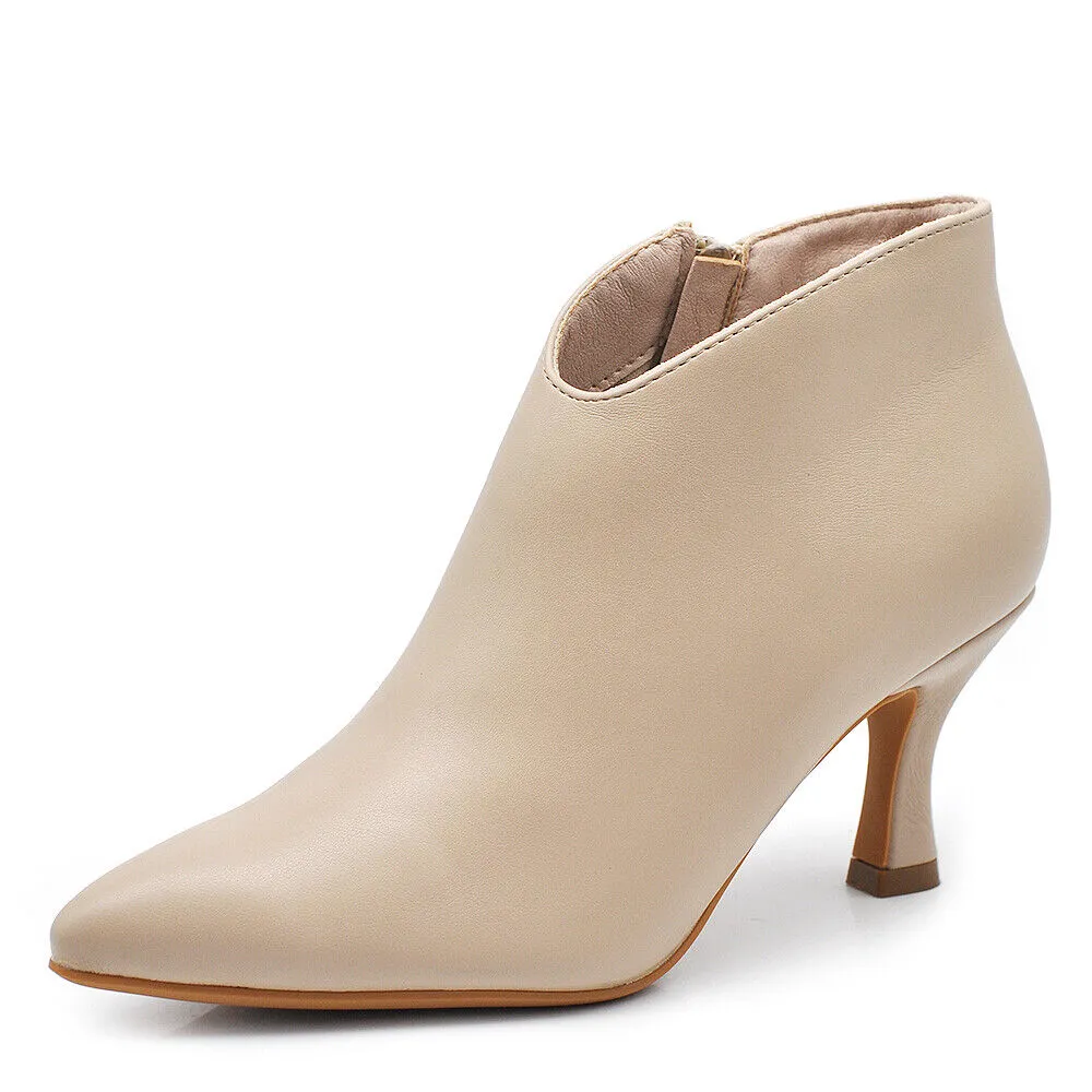 Stivaletti Donna Tronchetti da Donna A Punta Tacco Fino MP413-9 nero beige lilla