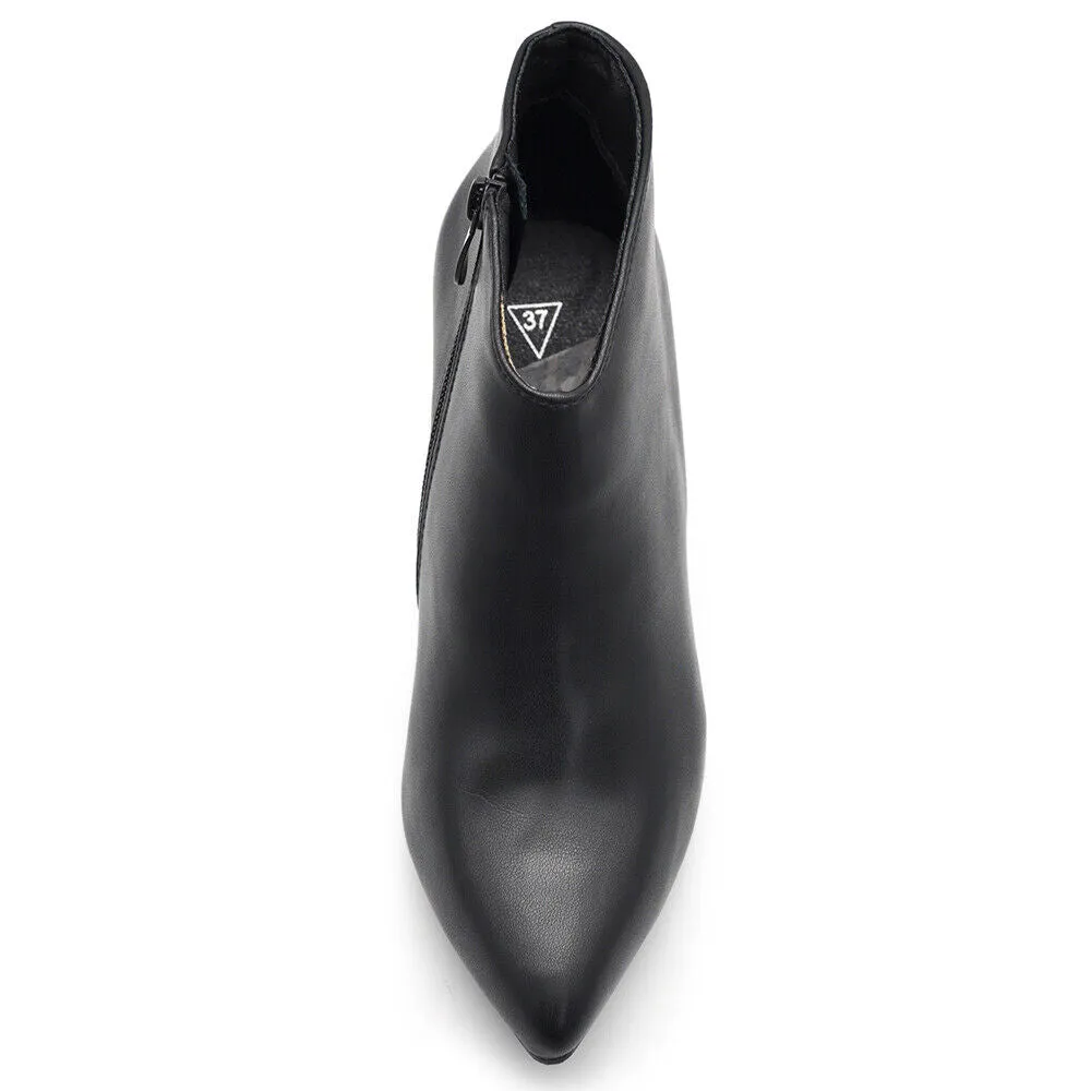 Stivaletti Donna Tronchetti da Donna A Punta Tacco Fino MP413-9 nero beige lilla
