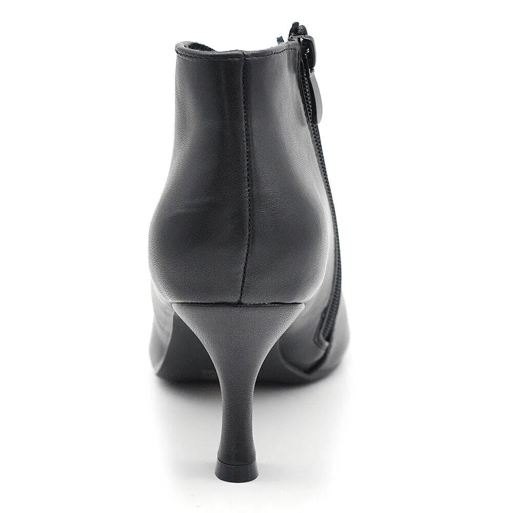 Stivaletti Donna Tronchetti da Donna A Punta Tacco Fino MP413-9 nero beige lilla