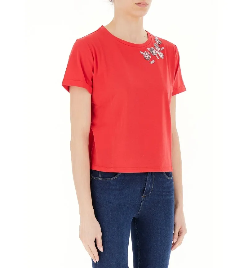 T-shirt con strass