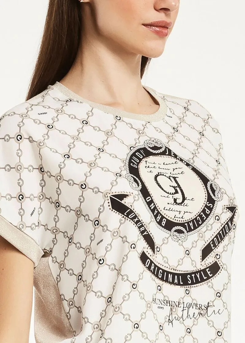 T-shirt in jersey di misto viscosa
