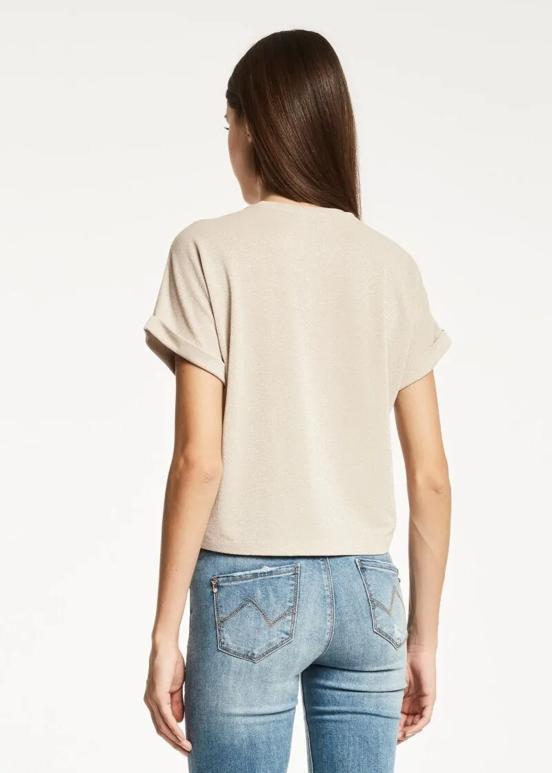 T-shirt in jersey di misto viscosa