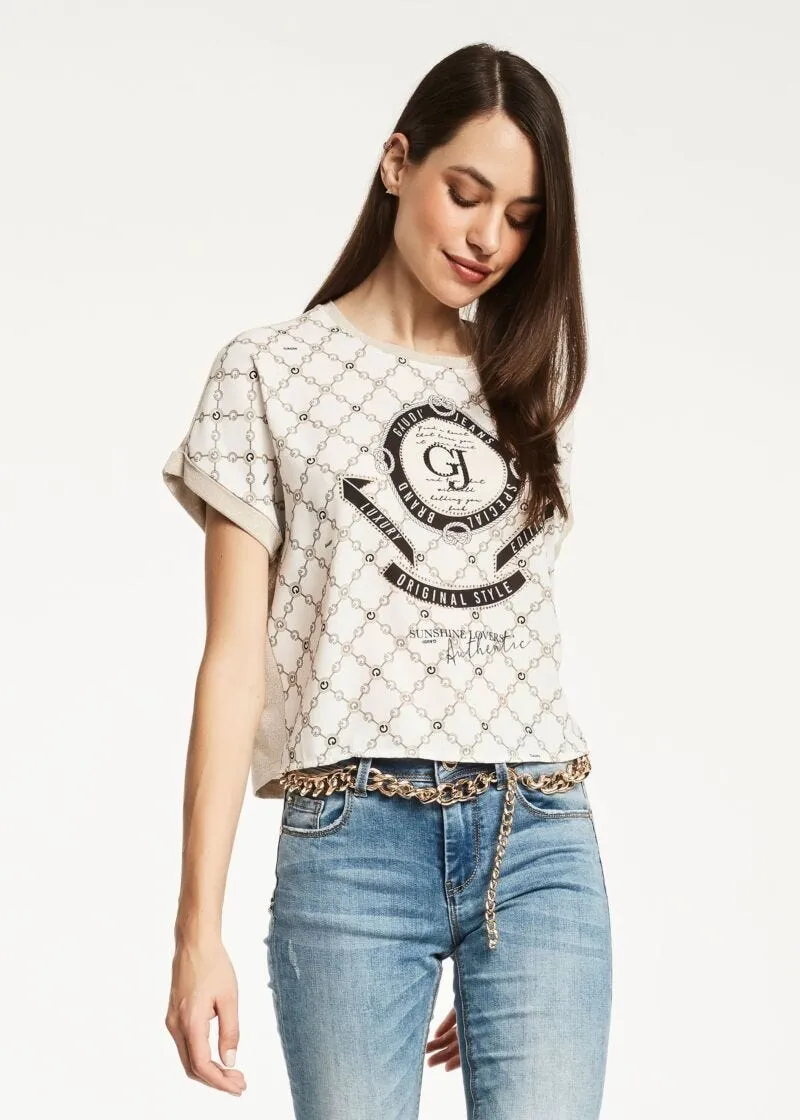 T-shirt in jersey di misto viscosa