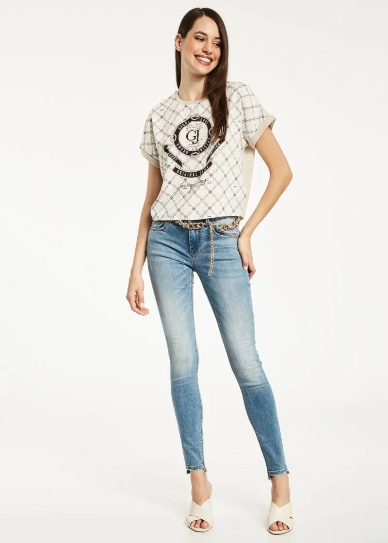 T-shirt in jersey di misto viscosa