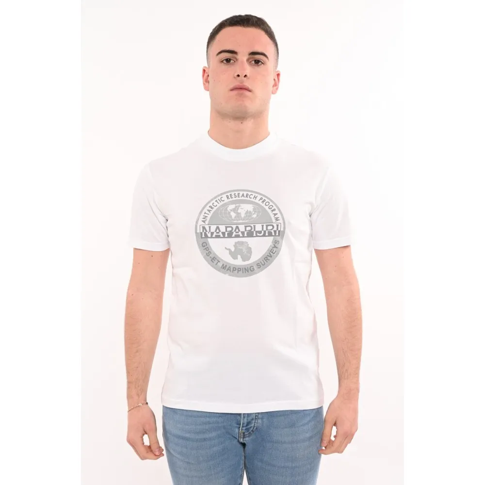 T-shirt uomo bollo con logo Napapijri