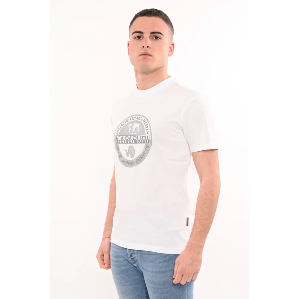 T-shirt uomo bollo con logo Napapijri