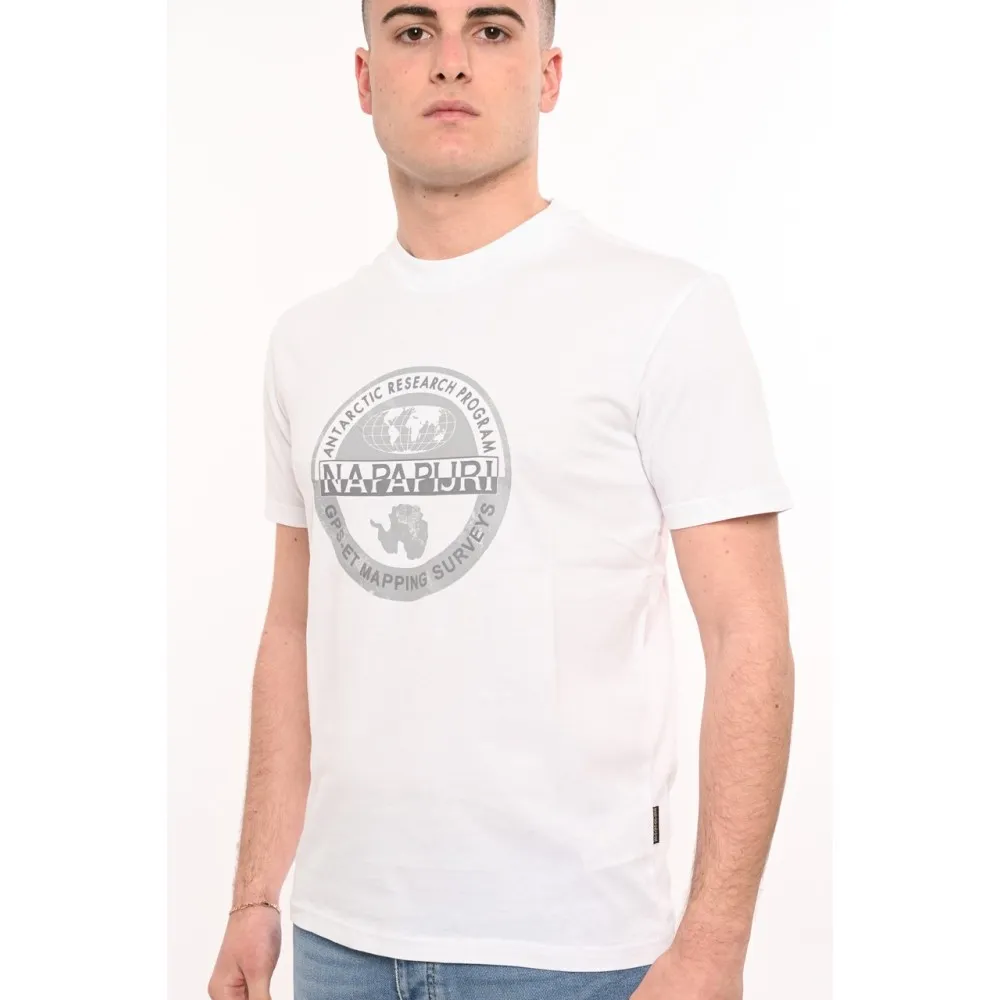 T-shirt uomo bollo con logo Napapijri