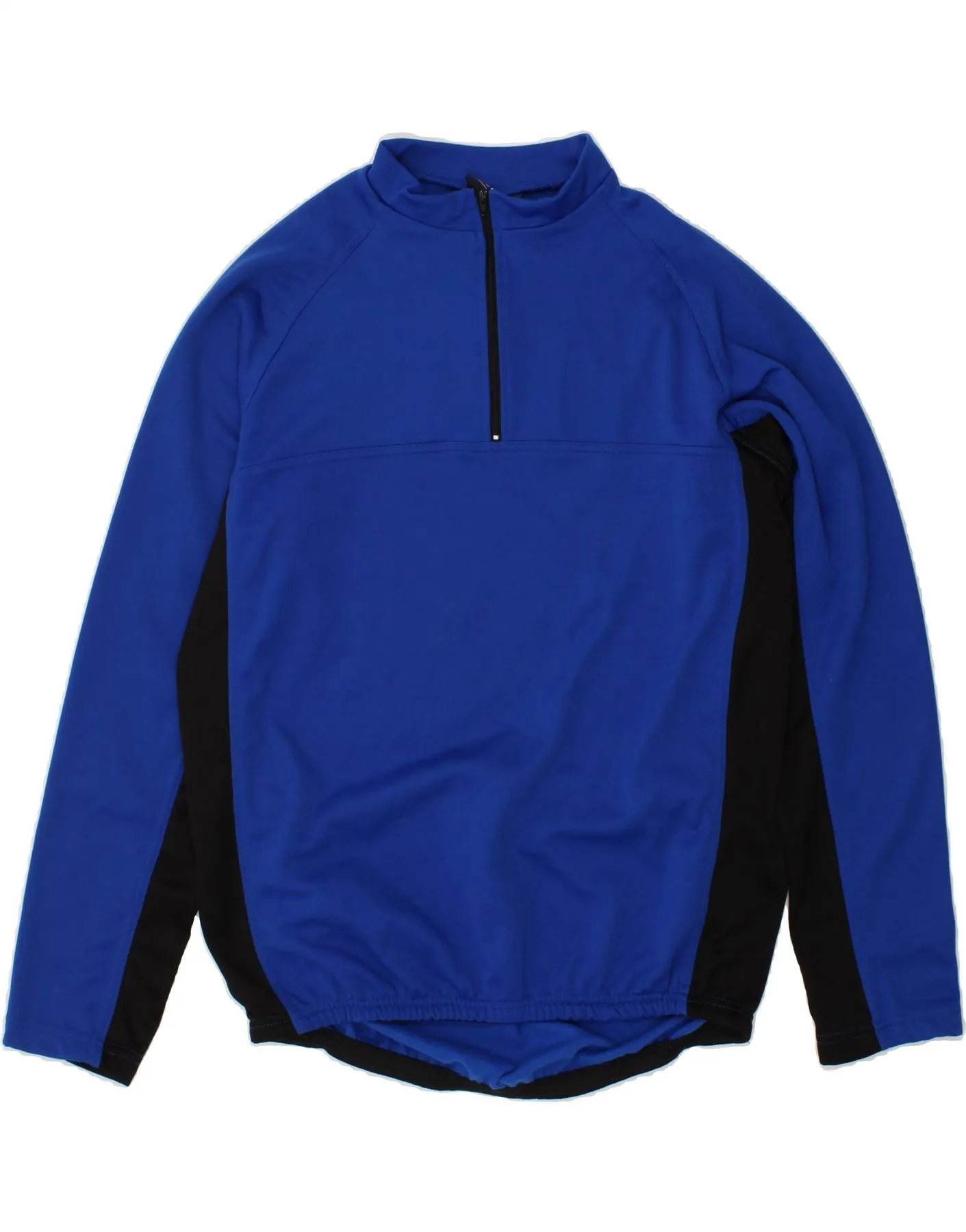 TCM Mens Zip Neck Pullover Tracksuit Top XL Blue Colourblock Polyester