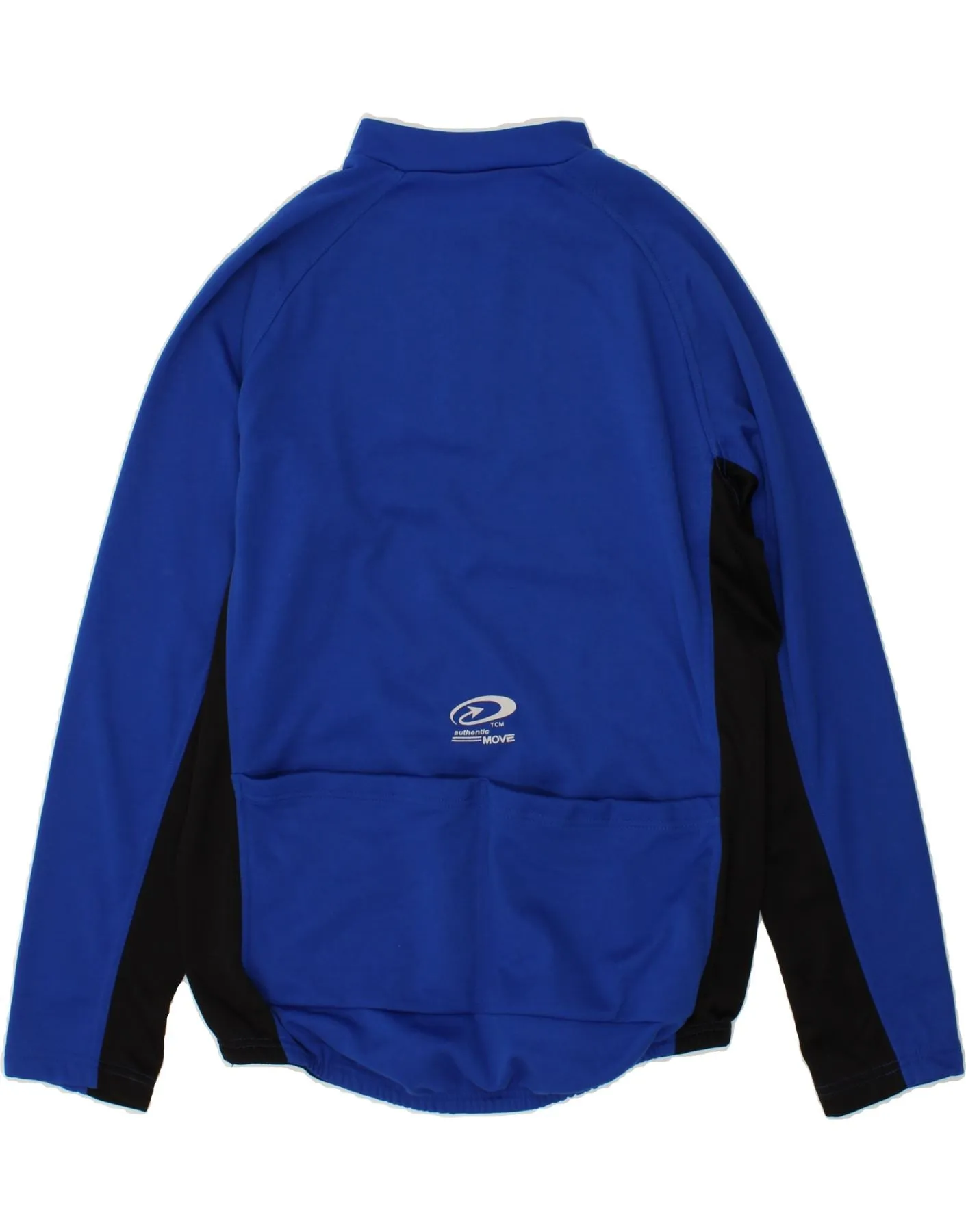 TCM Mens Zip Neck Pullover Tracksuit Top XL Blue Colourblock Polyester
