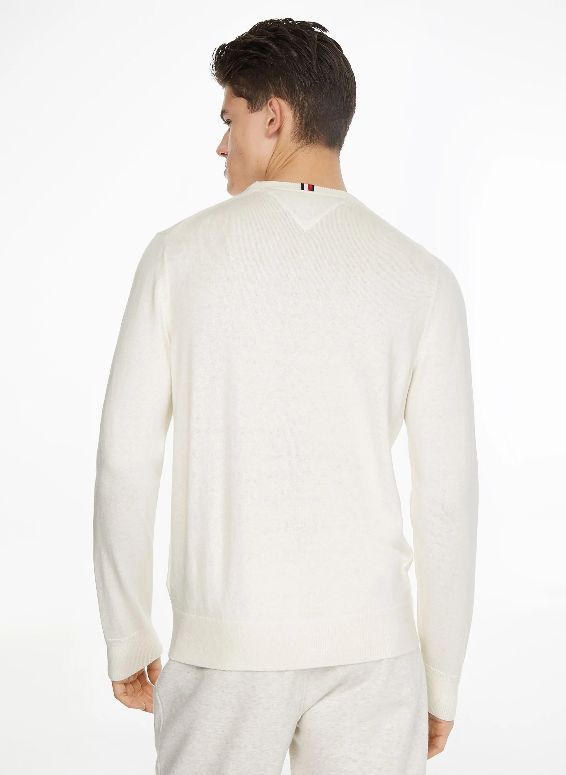 TOMMY HILFIGER   Maglione a girocollo in cotone | Bianco