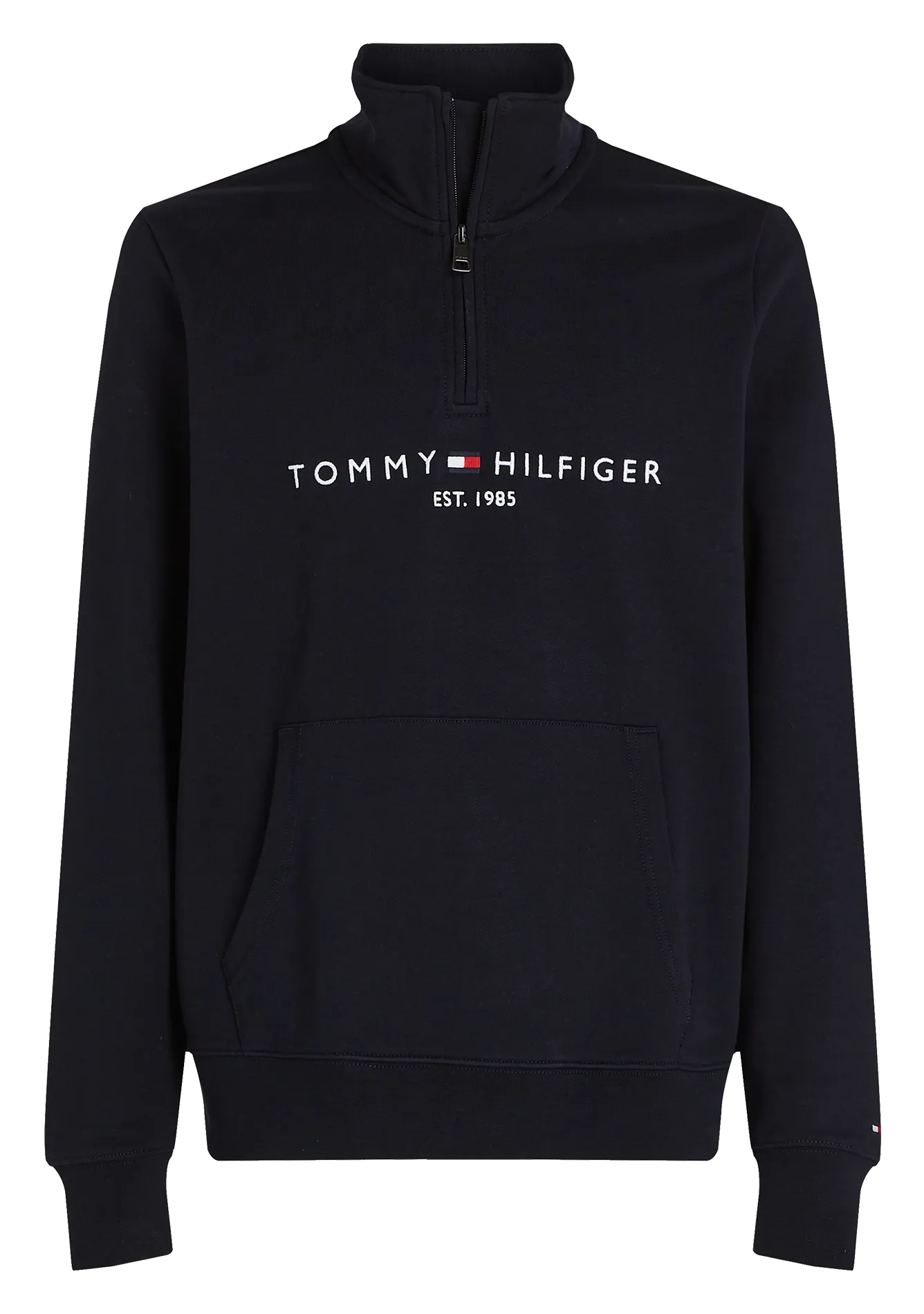  TOMMY HILFIGER   Maglione collo con zip in cotone bio | Blu