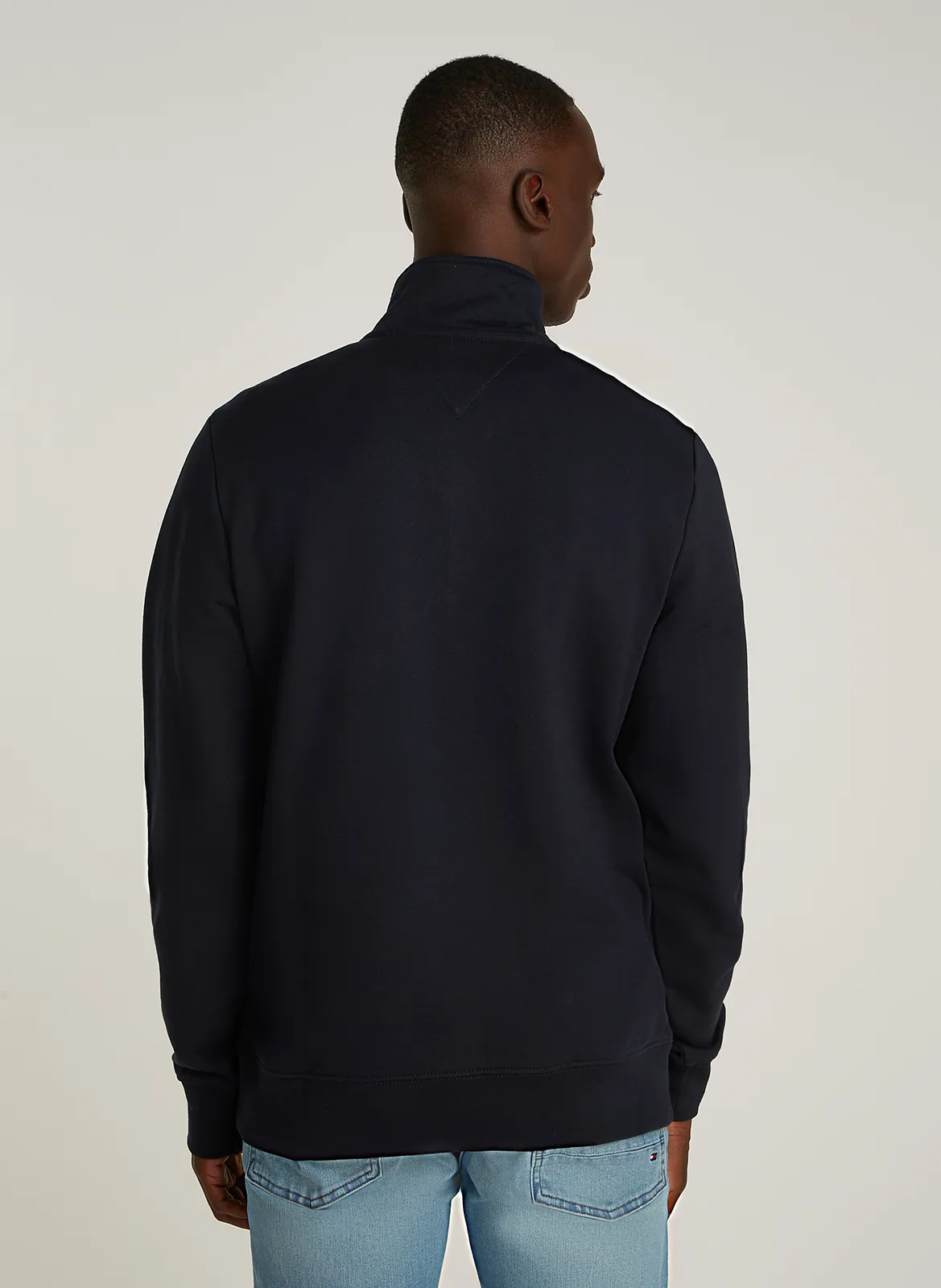  TOMMY HILFIGER   Maglione collo con zip in cotone bio | Blu