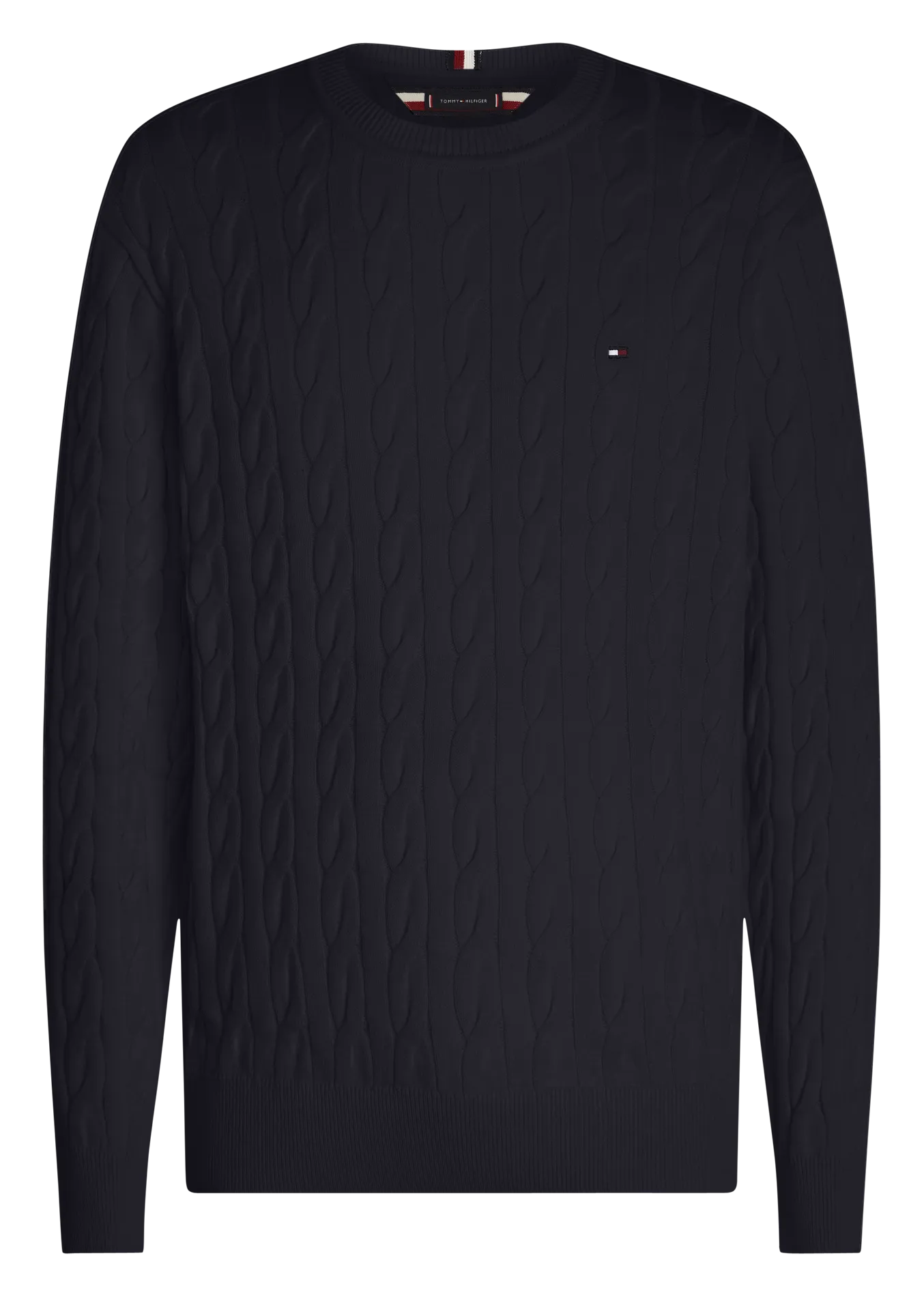  TOMMY HILFIGER   Maglione dritto scollo tondo in cotone biologico | Blu
