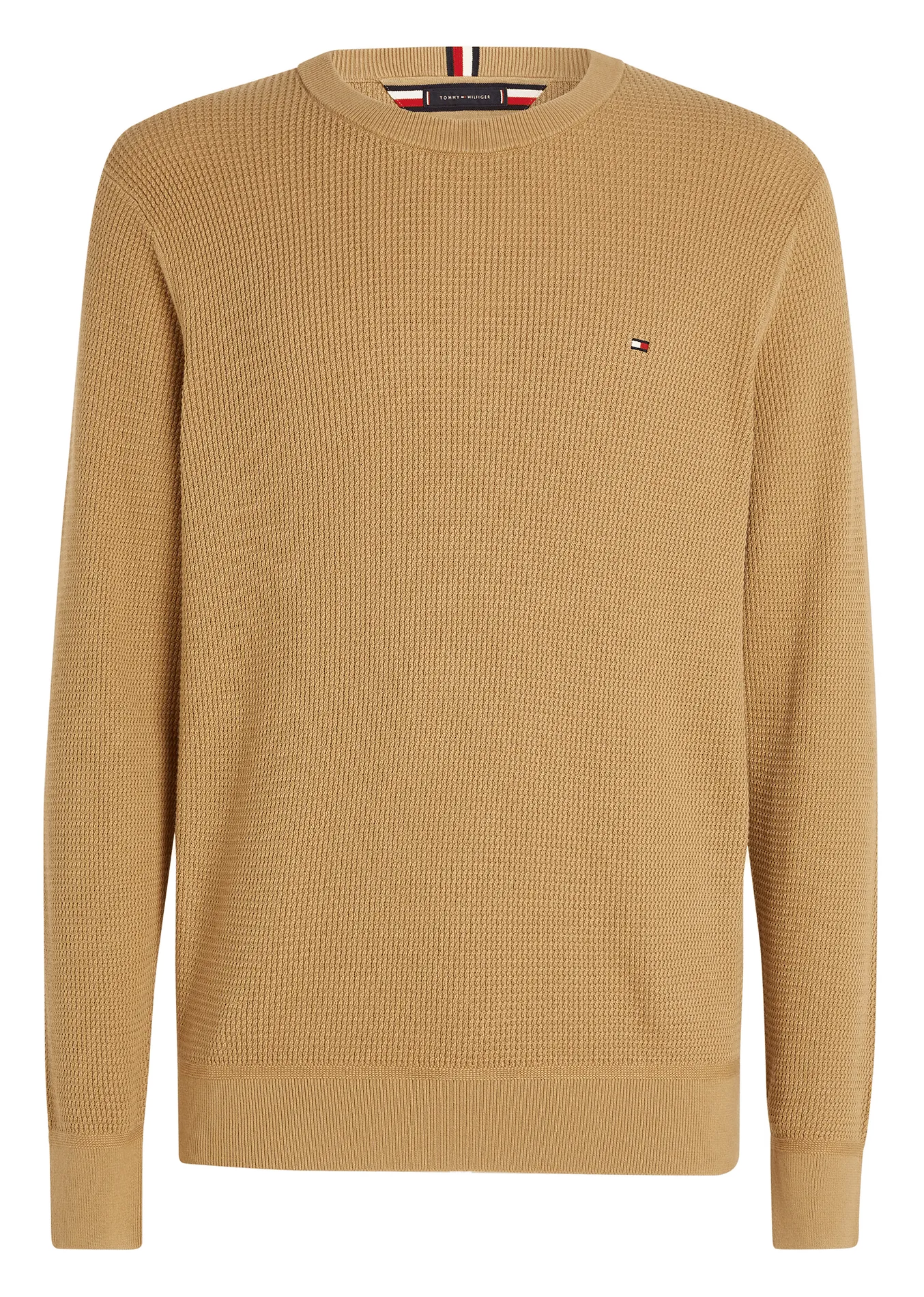 TOMMY HILFIGER   Maglione scollo tondo in cotone biologico | Kaki
