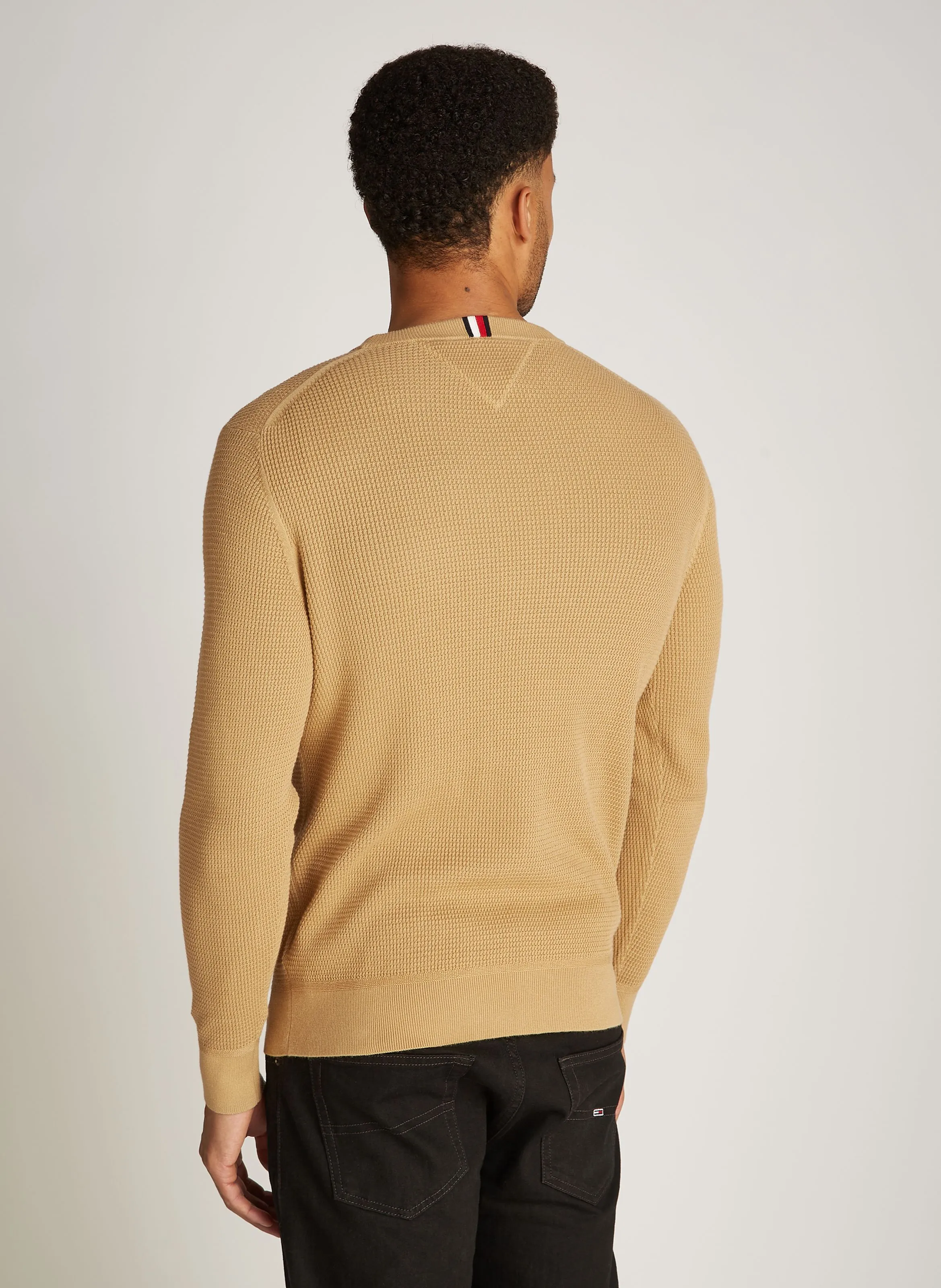  TOMMY HILFIGER   Maglione scollo tondo in cotone biologico | Kaki